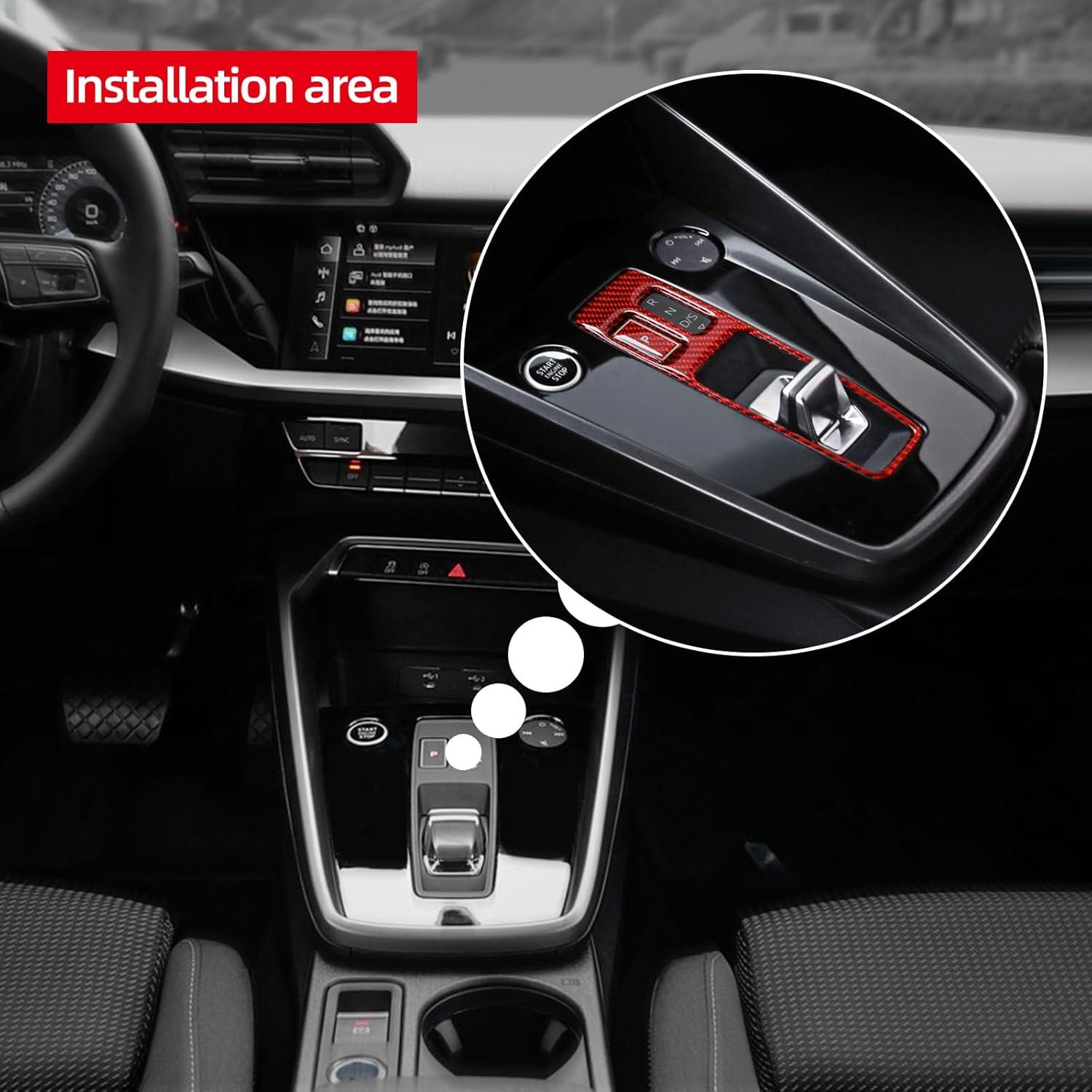 Cubierta Botón Cambio Fibra Carbono BETTERHUMZ Audi A3 2021-2025