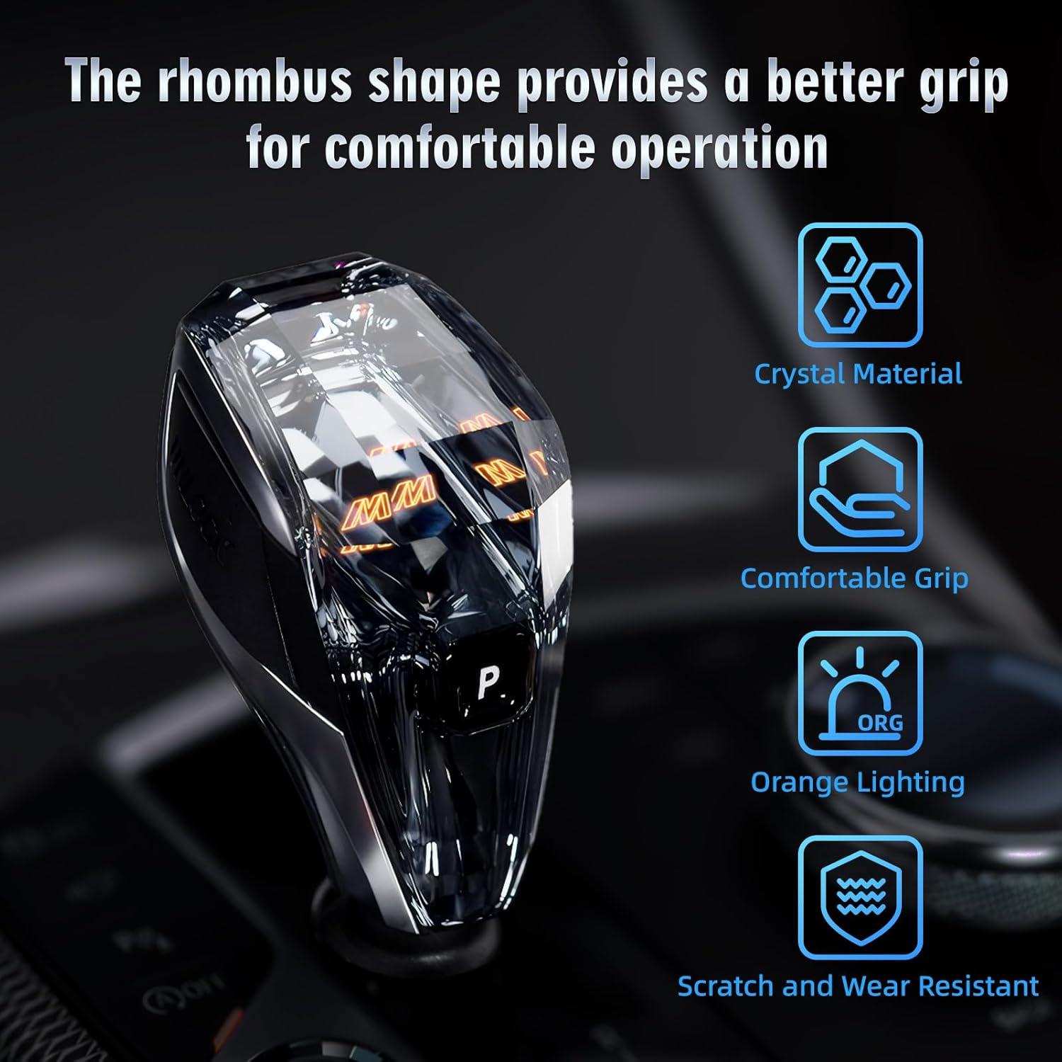 Mango de Cambio de Cristal MH para BMW LHD 4 Piezas LED Naranja