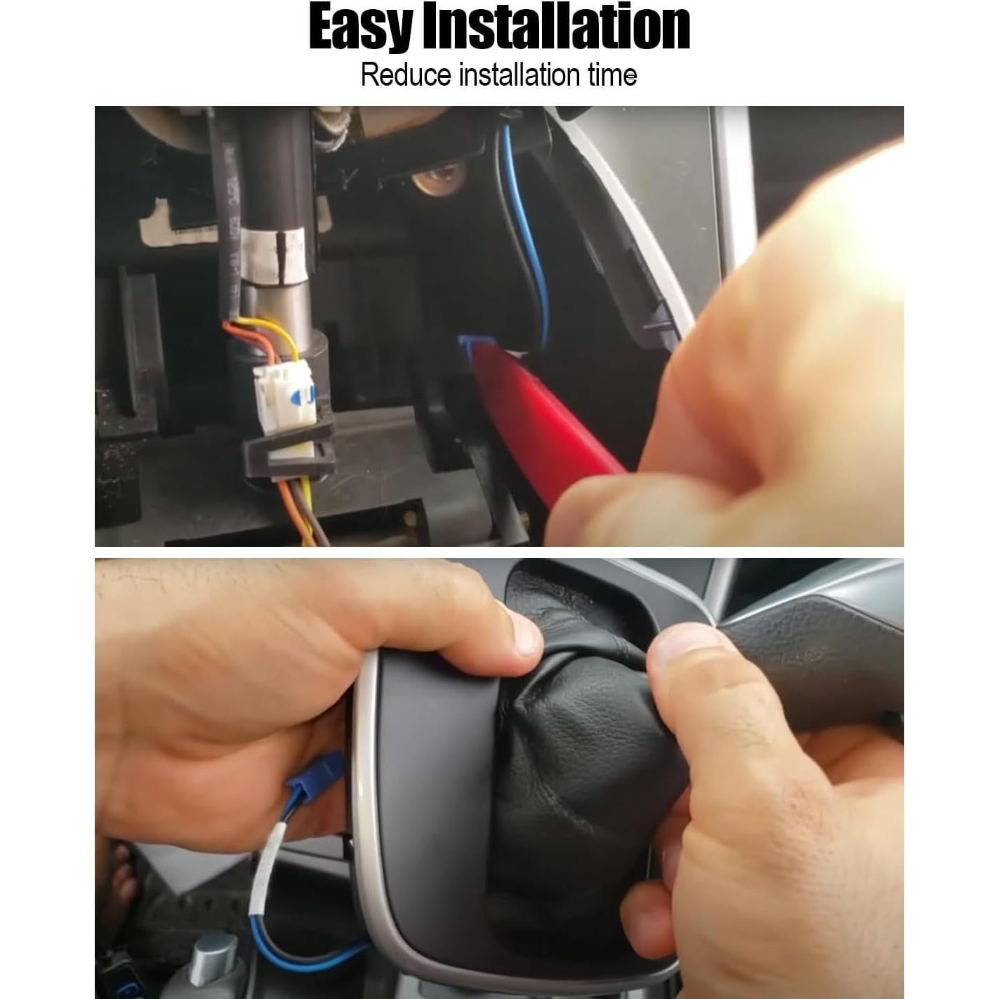 Gear Shift Knob Handle Assembly Fit for Ford Fiesta 2014 2015 2016 2017 2018 2019 Transmission Shift Knob Replace CN1Z-7213-CA CN1Z-7213-AA CN1Z7213CA