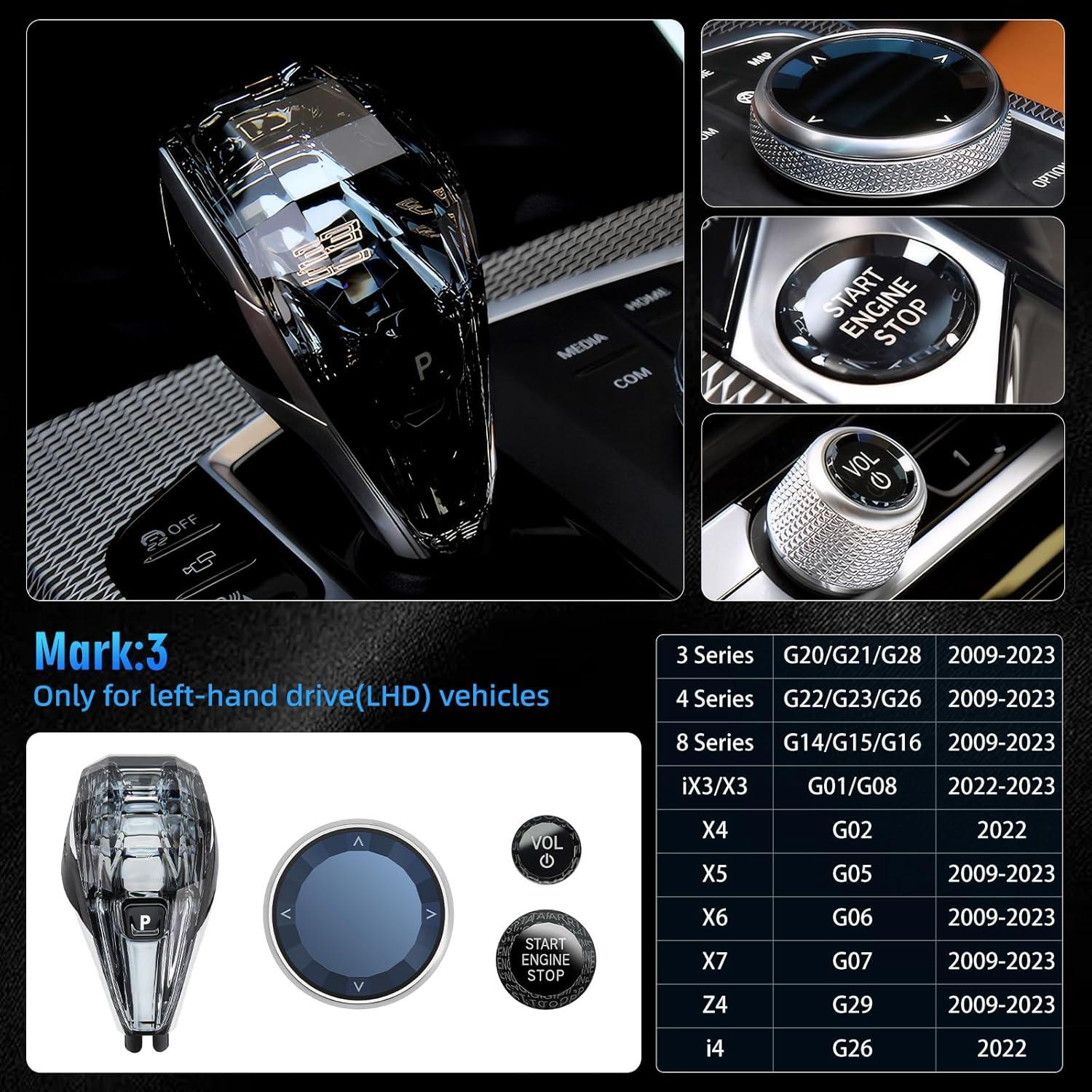 Mango de Cambio de Cristal MH con Luz LED Naranja para BMW