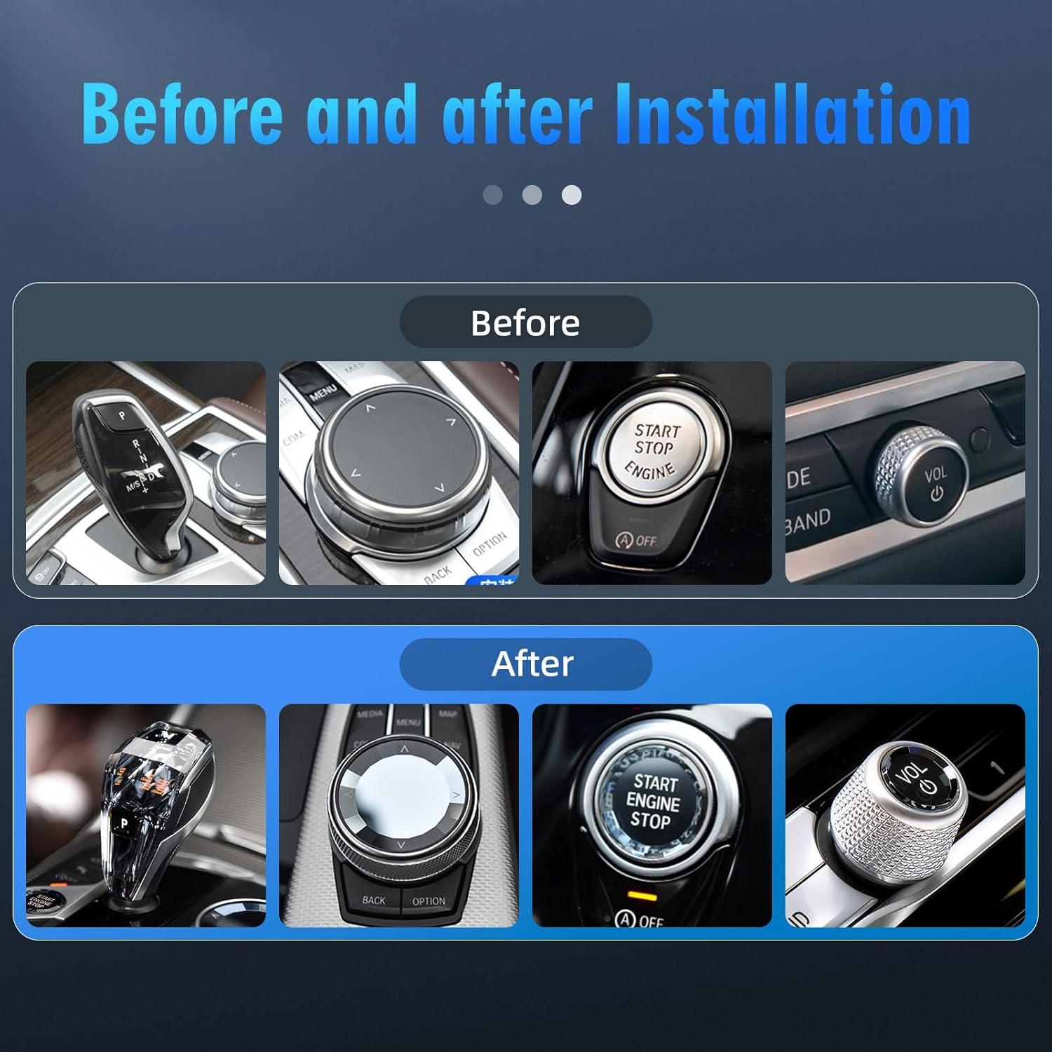 Mango de Cambio de Cristal MH con Luz LED Naranja para BMW