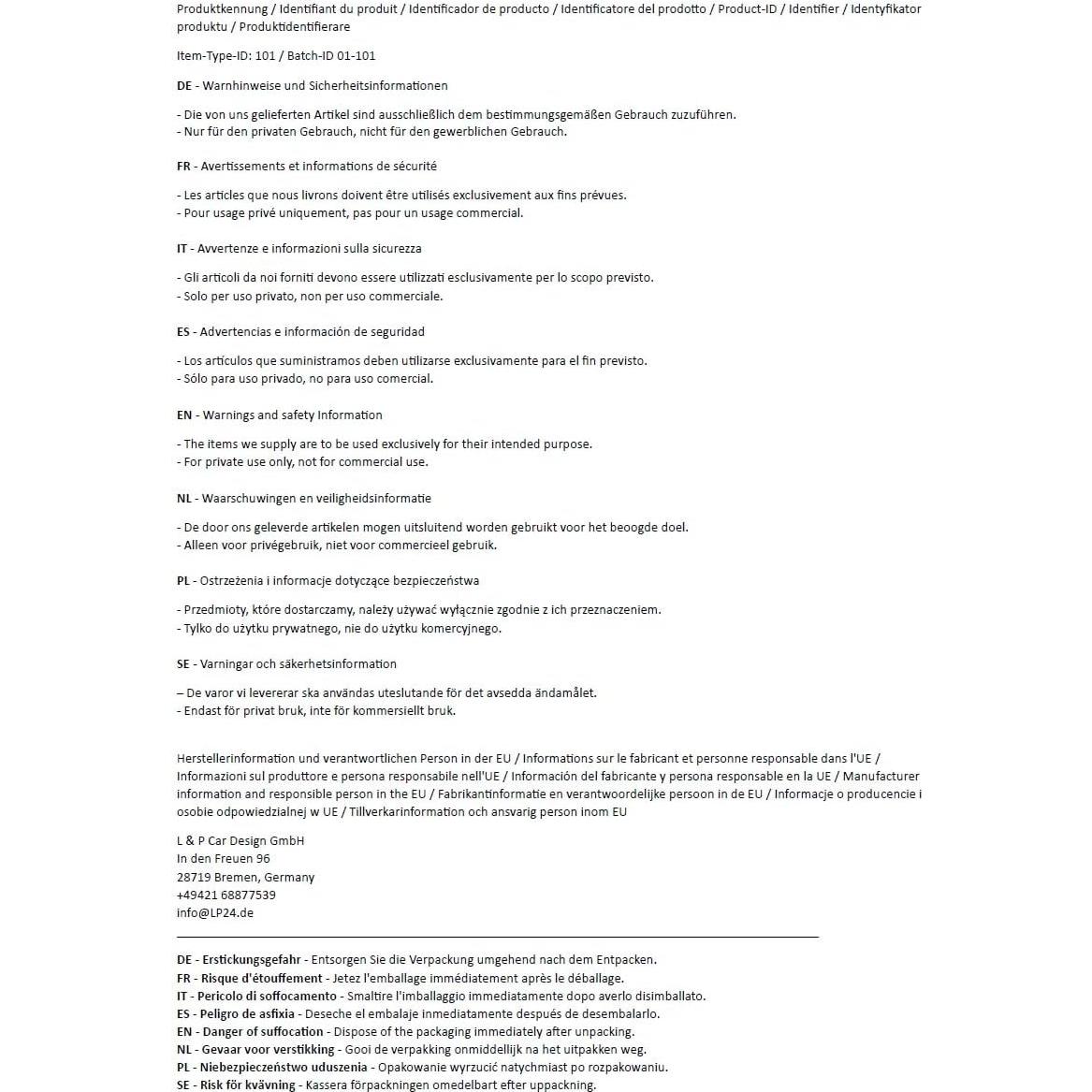 Funda de Palanca de Cambios L & P de Cuero Negro para BMW