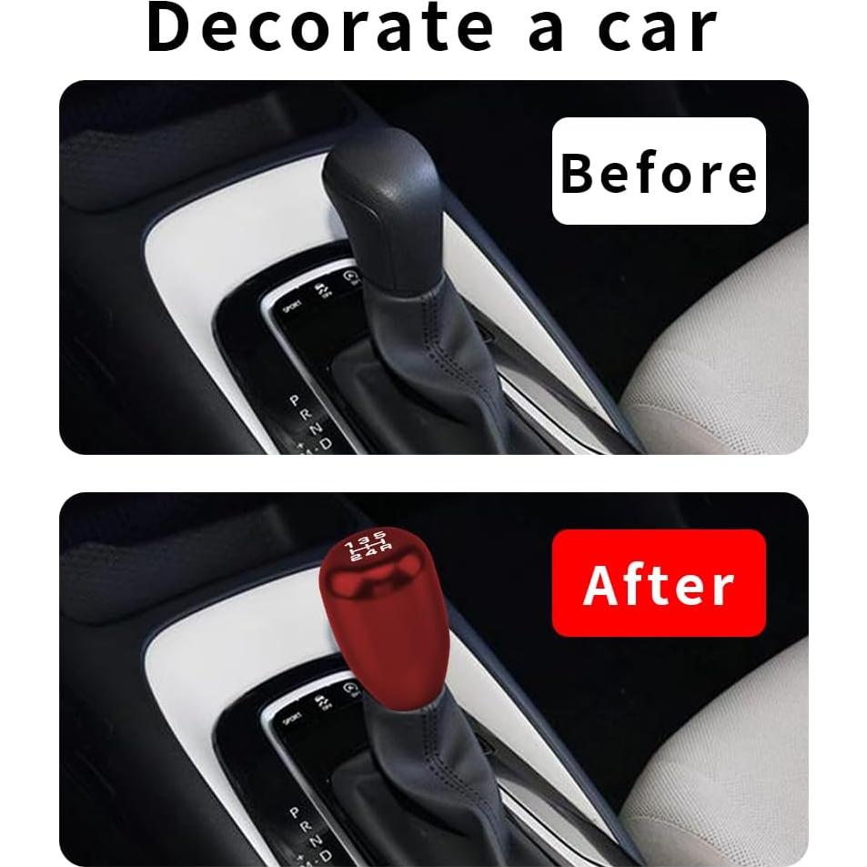 Perilla de Cambio Manual Kutyun 5 Velocidades Rojo Aluminio