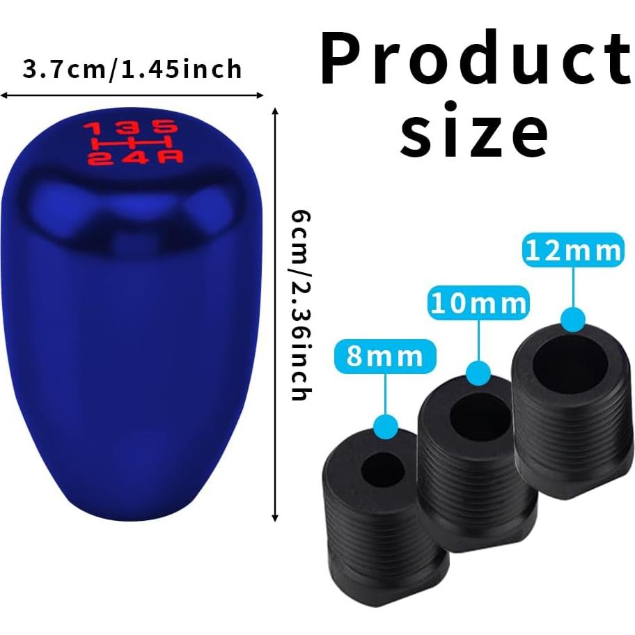 Perilla de Cambio Manual CHRYMUM Azul 5 Velocidades Aluminio