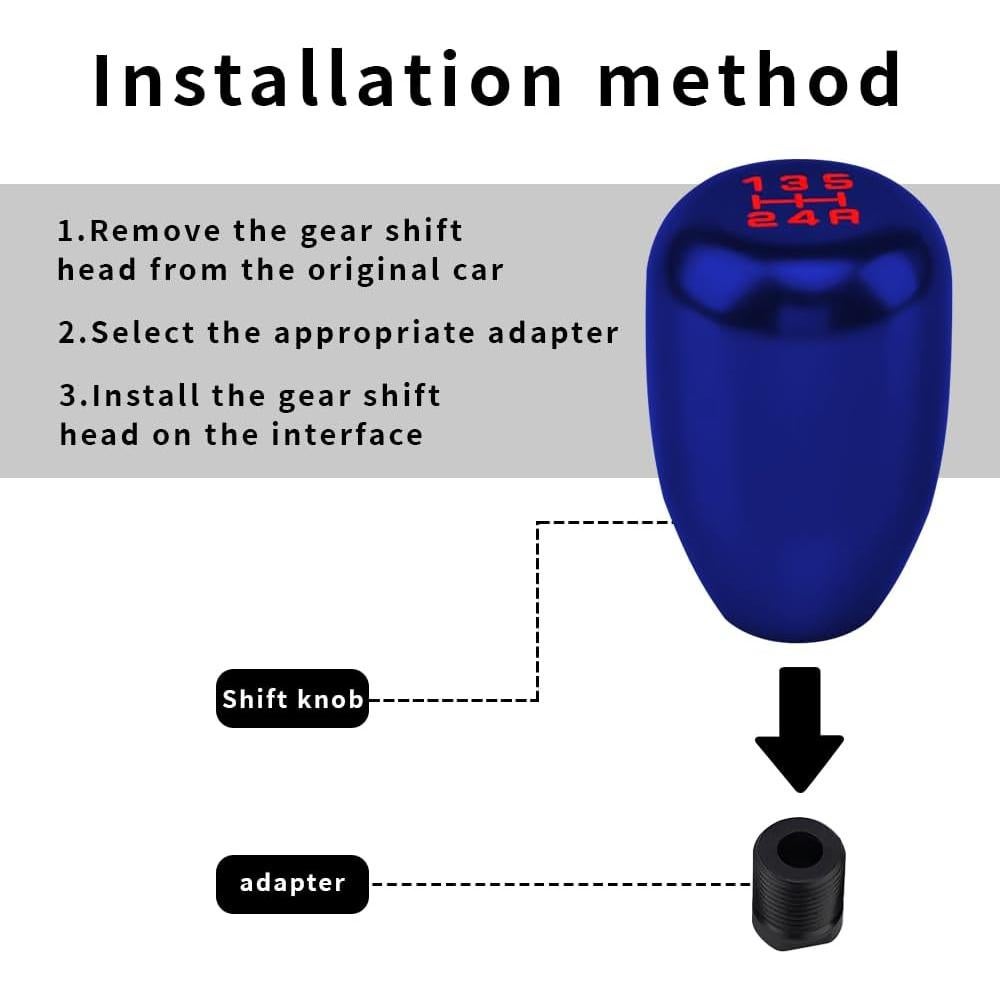 Perilla de Cambio Manual CHRYMUM Azul 5 Velocidades Aluminio