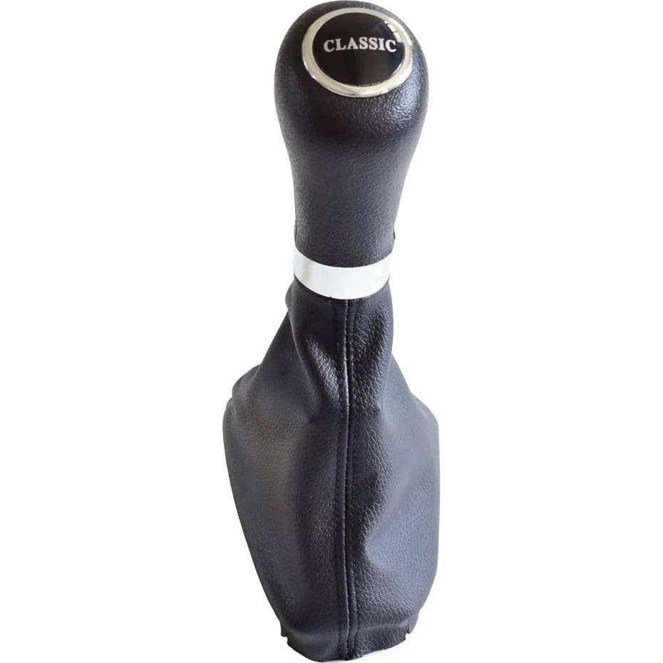 Automatic Gear Shift Knob Lever with Gaiter Boot Leather Cover for Mercedes-Ben-z C Class W203 W209 Classic Avantgarde Elegance (Classic)