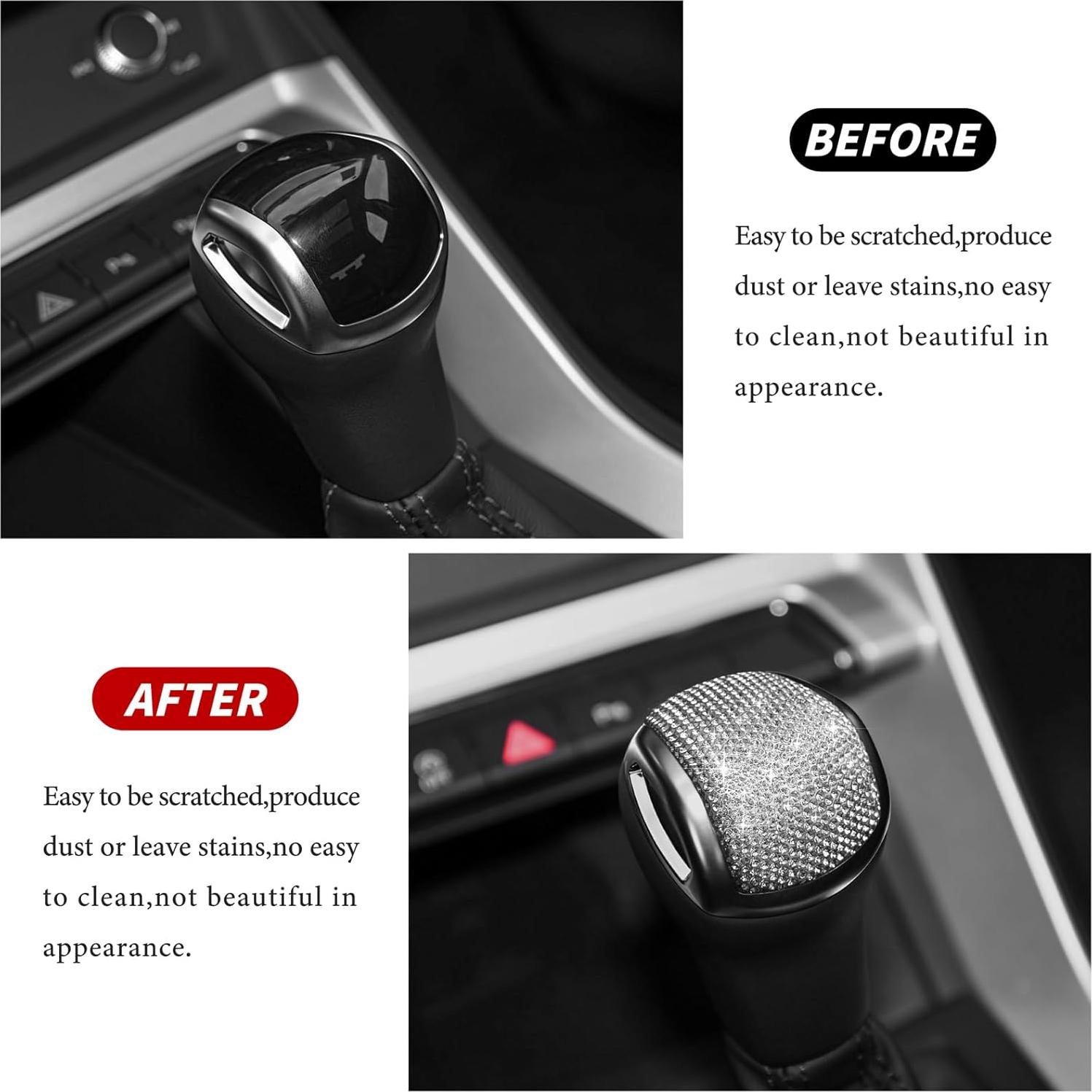 Cubierta de pomo de cambio Audi Q3 2019-2024 HHLOU Brillante