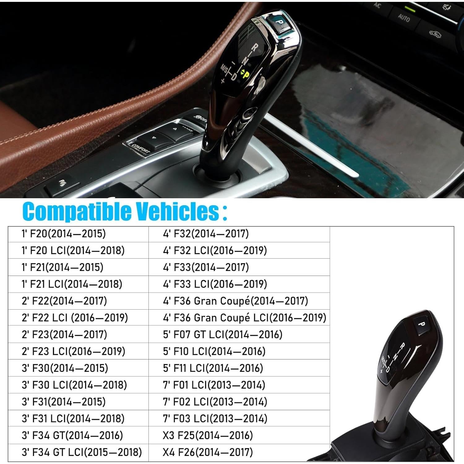 Cubierta de Tapa de Palanca de Cambios Jaronx para BMW F20-F36