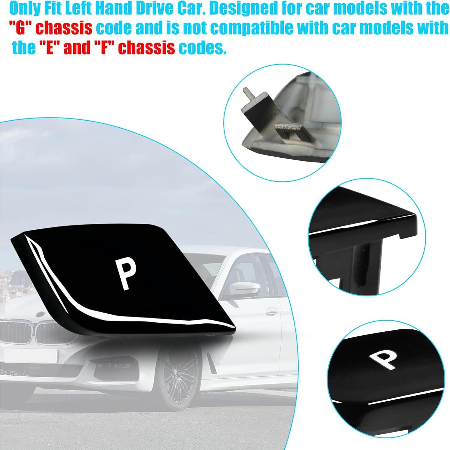 Cubierta Botón P Cambio Marchas Jaronx Negro Brillante BMW