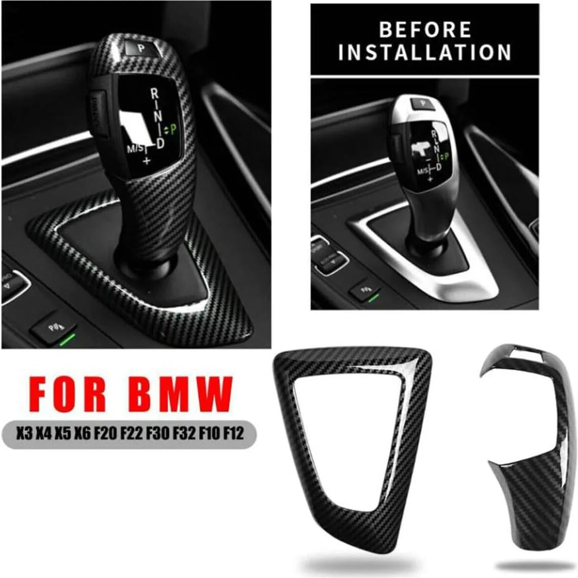 Cubierta de Perilla de Cambio de Marchas BMW YUNHECAM Fibra de Carbono