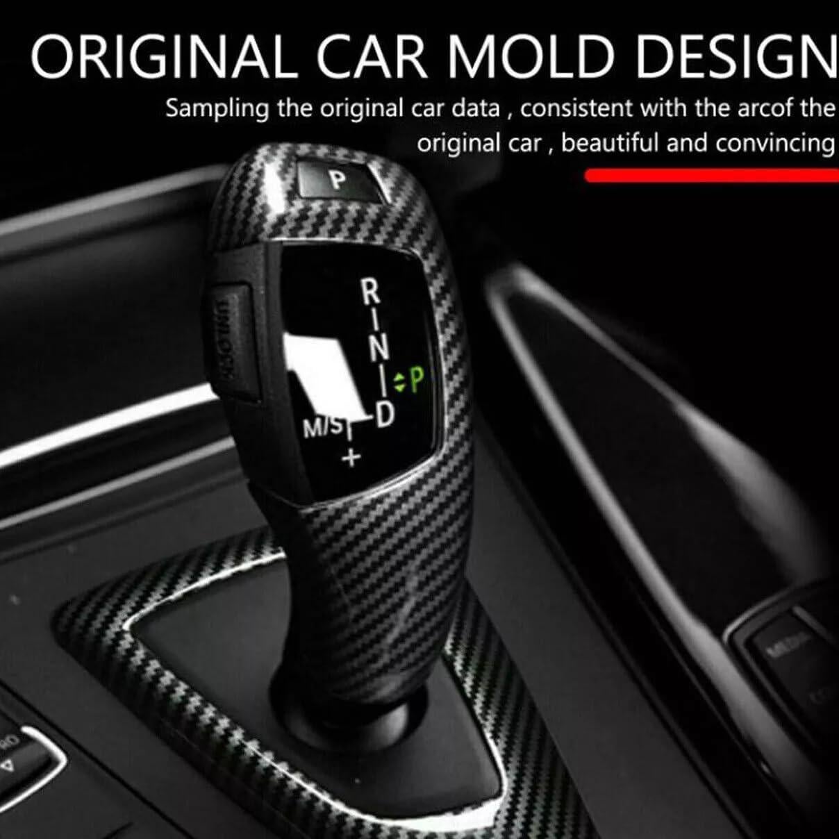 Cubierta de Perilla de Cambio de Marchas BMW YUNHECAM Fibra de Carbono