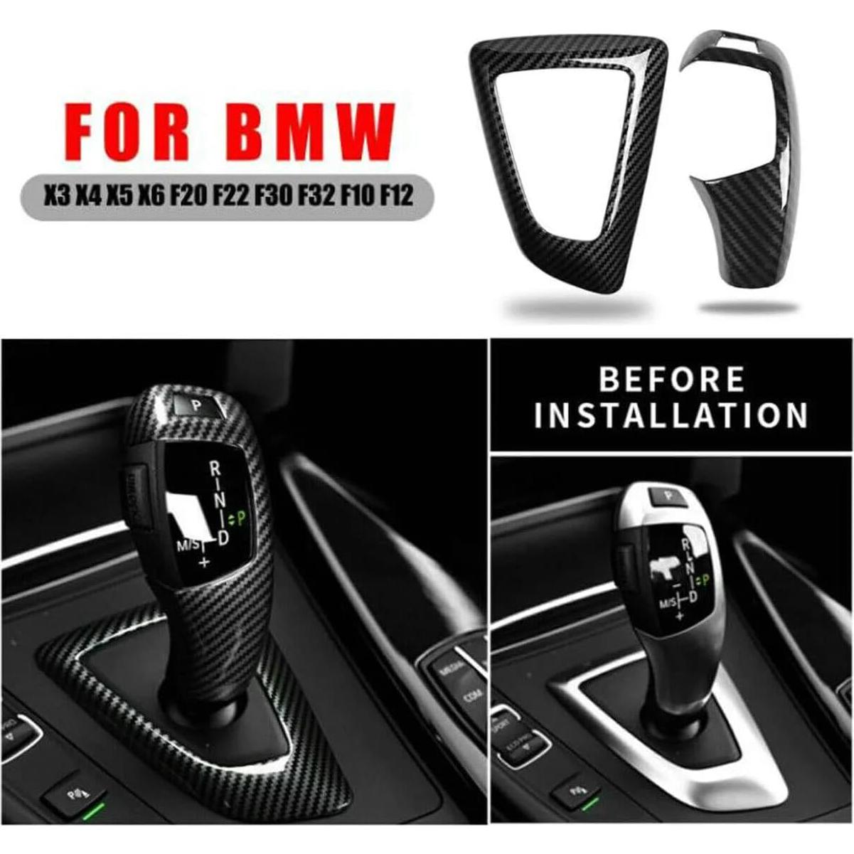 Cubierta de Perilla de Cambio de Marchas BMW YUNHECAM Fibra de Carbono