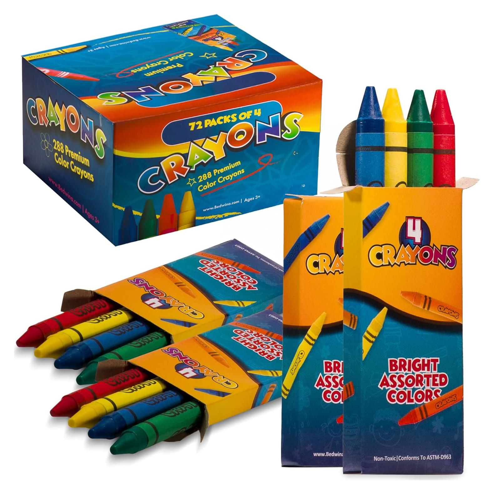 Crayones Bedwina 288 Piezas - Colores Premium No Tóxicos