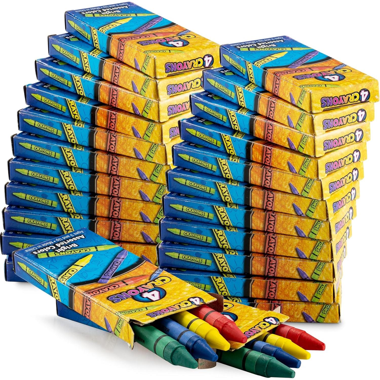 Crayones Bedwina 3456 pcs, 864 Paquetes de 4 Colores