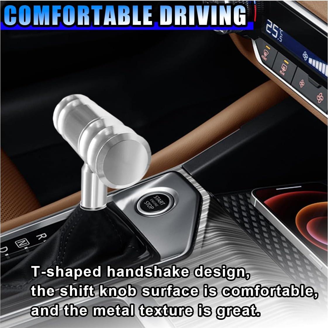 Palanca de Cambio de Marchas BDZMC Aluminio Plata Universal