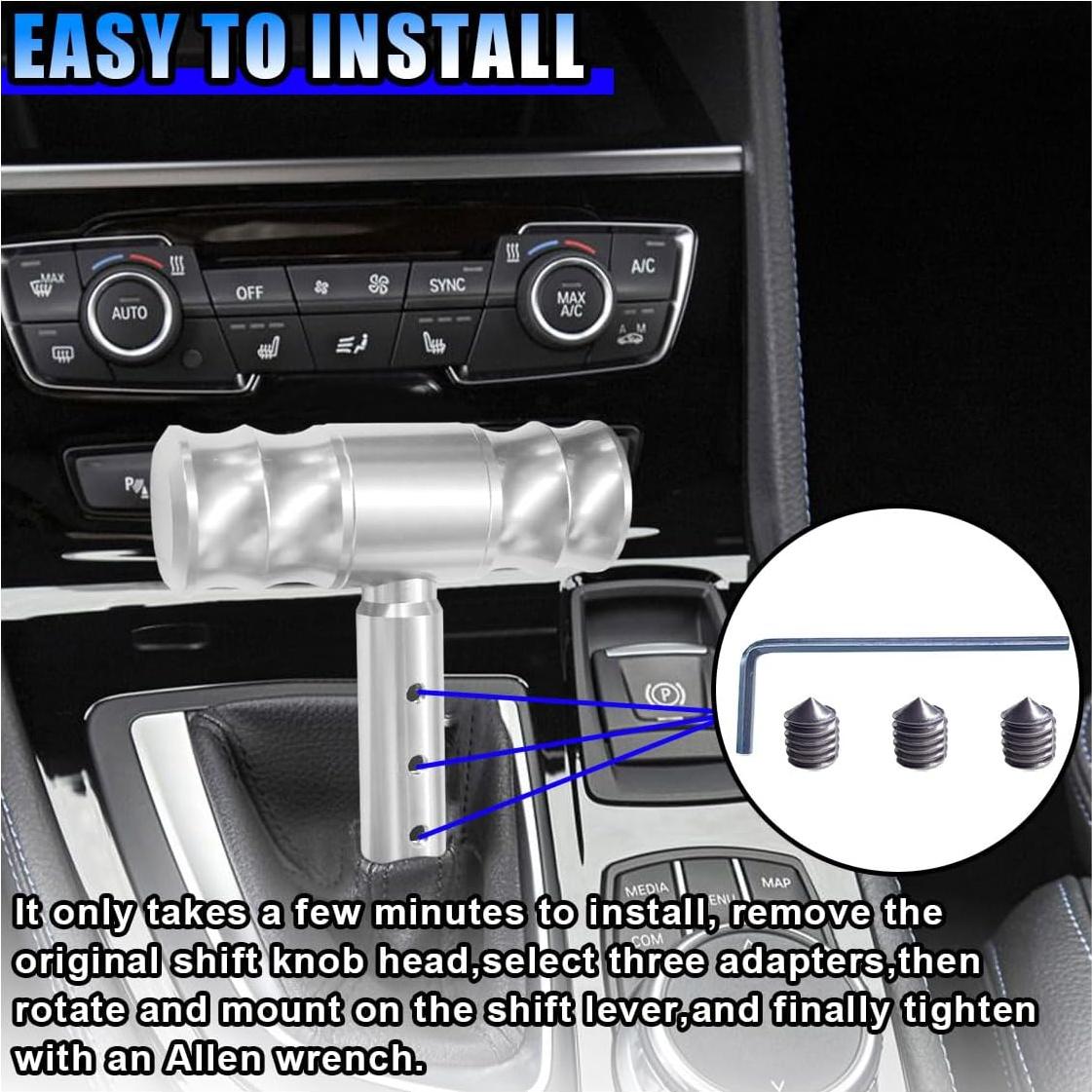 Palanca de Cambio de Marchas BDZMC Aluminio Plata Universal