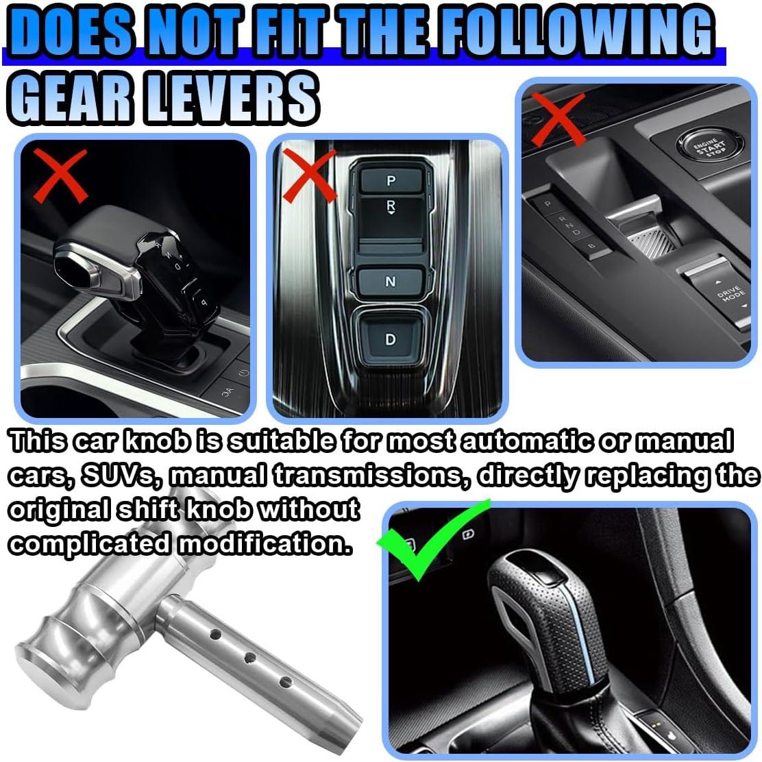 Palanca de Cambio de Marchas BDZMC Aluminio Plata Universal