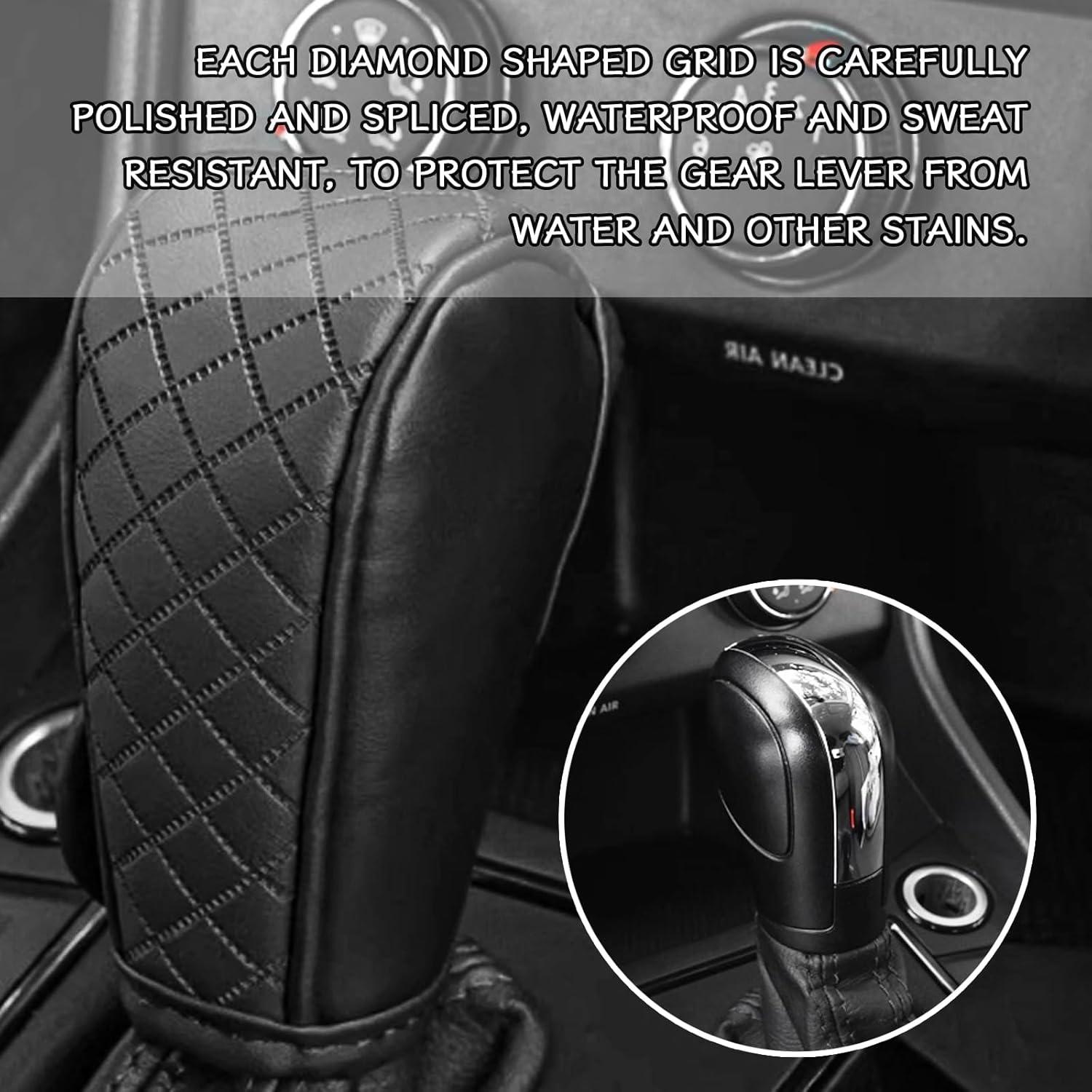 Cubierta de Palanca de Cambios SamWinGear Cuero PU Antideslizante