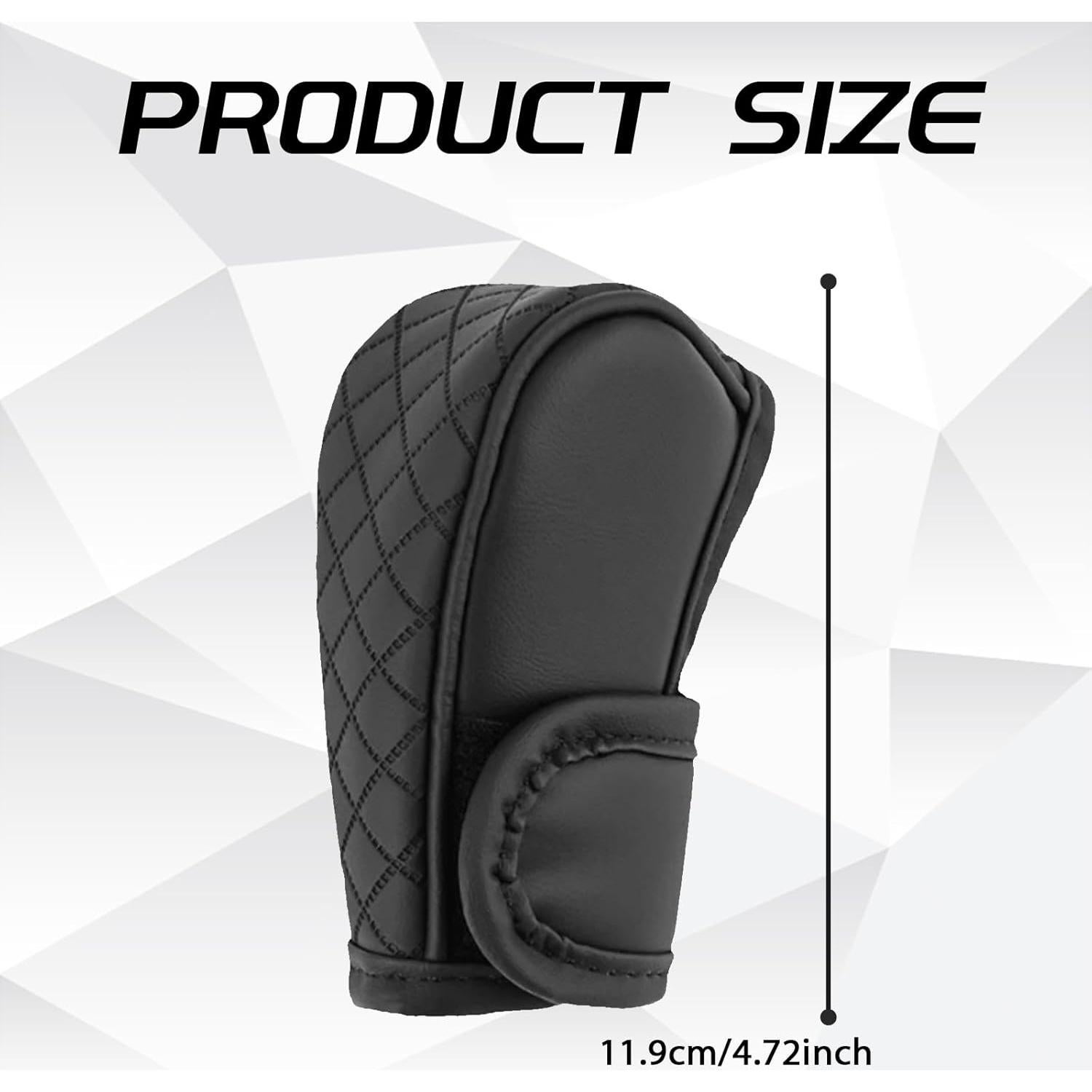 Cubierta de pomo de cambio HHZL de cuero PU negro antideslizante