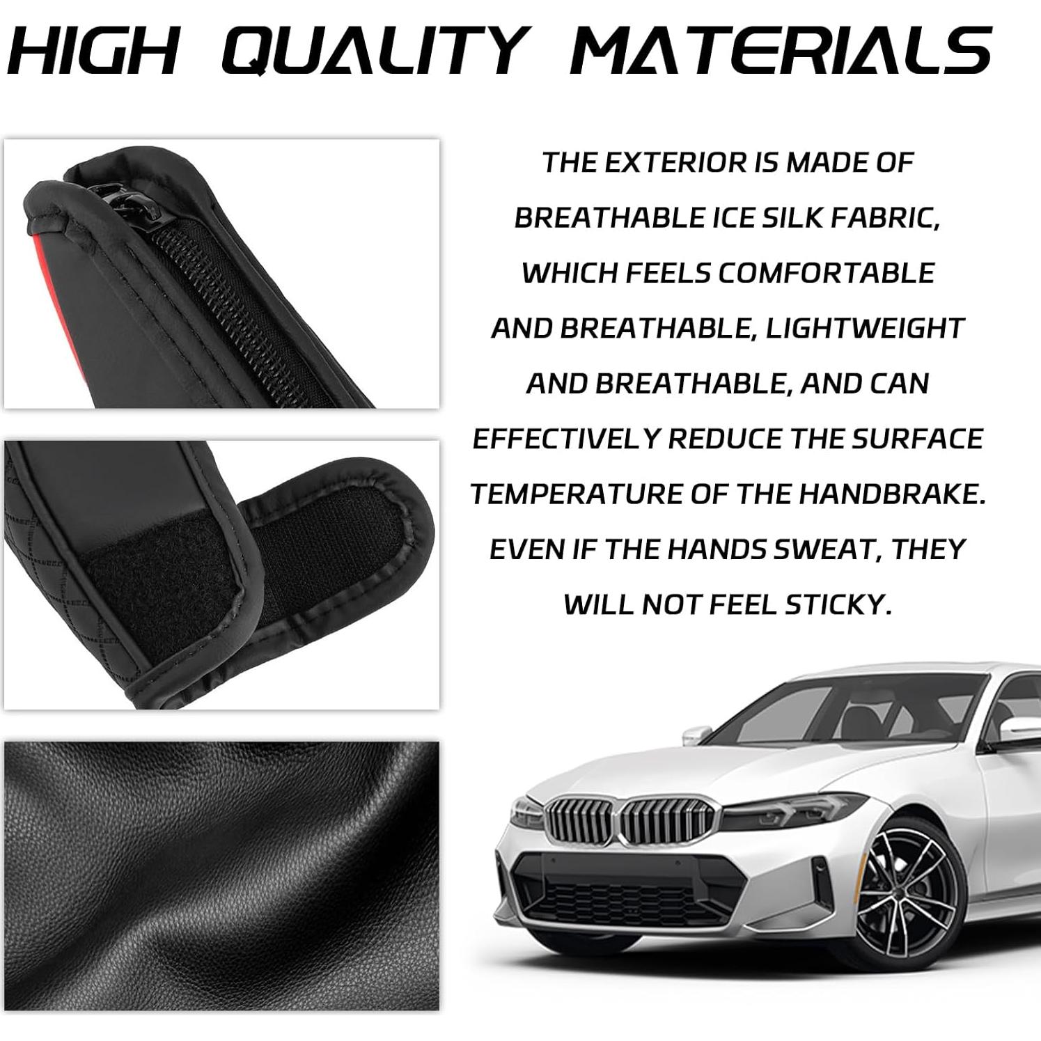 Cubierta de pomo de cambio HHZL de cuero PU negro antideslizante