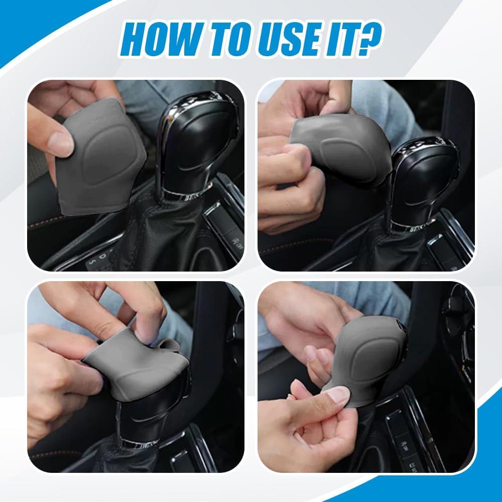 Cubierta de Pomo de Cambio de Silicona Zufoty Gris Universal