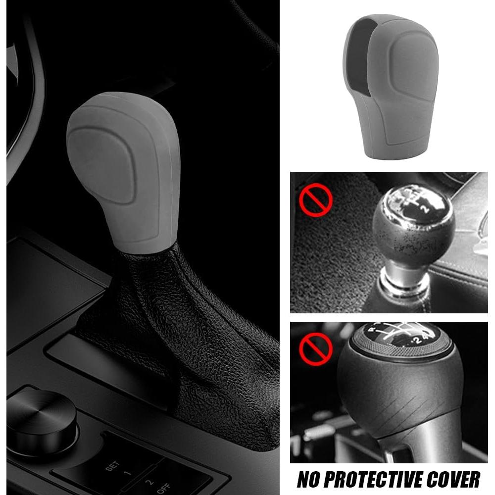 Cubierta de Pomo de Cambio de Silicona Zufoty Gris Universal