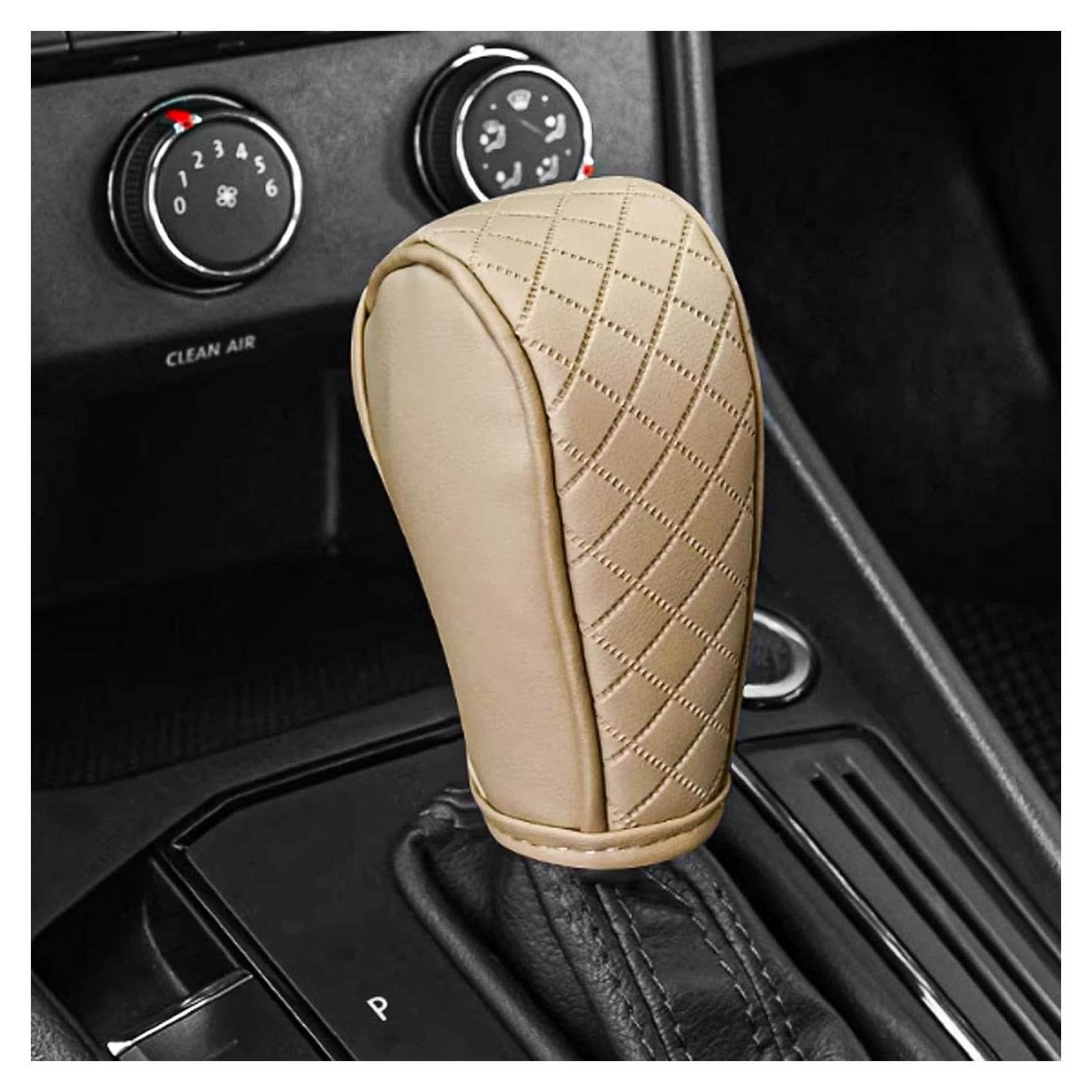 Cubierta de pomo de cambio de marcha QKYS de cuero antideslizante