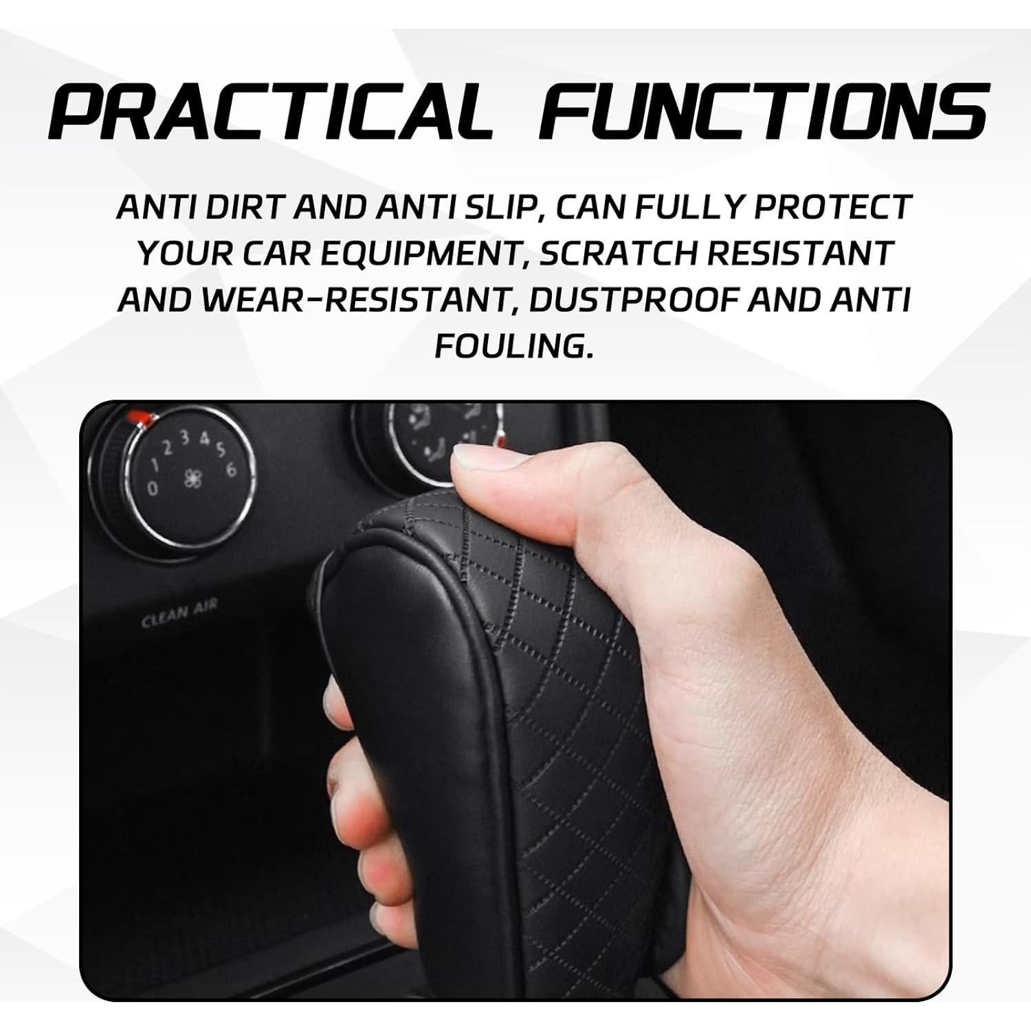 Cubierta de pomo de cambio de marcha QKYS de cuero antideslizante