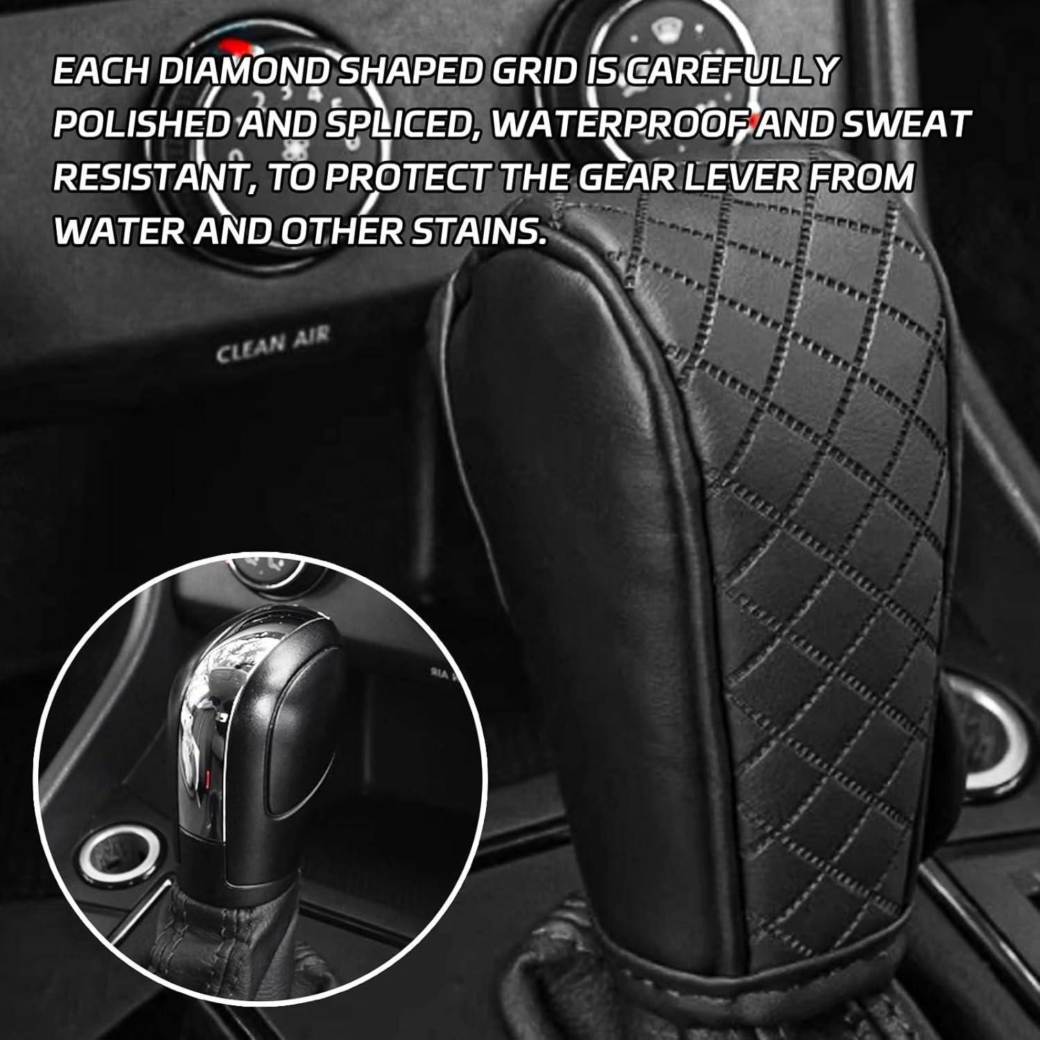 Cubierta de pomo de cambio de marcha QKYS de cuero antideslizante