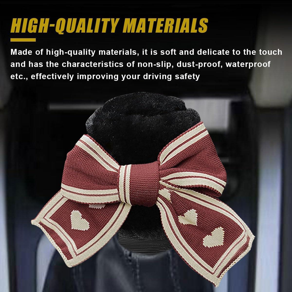 Cubierta de Pomo de Cambio LHDOS Felpa Corazón Rojo