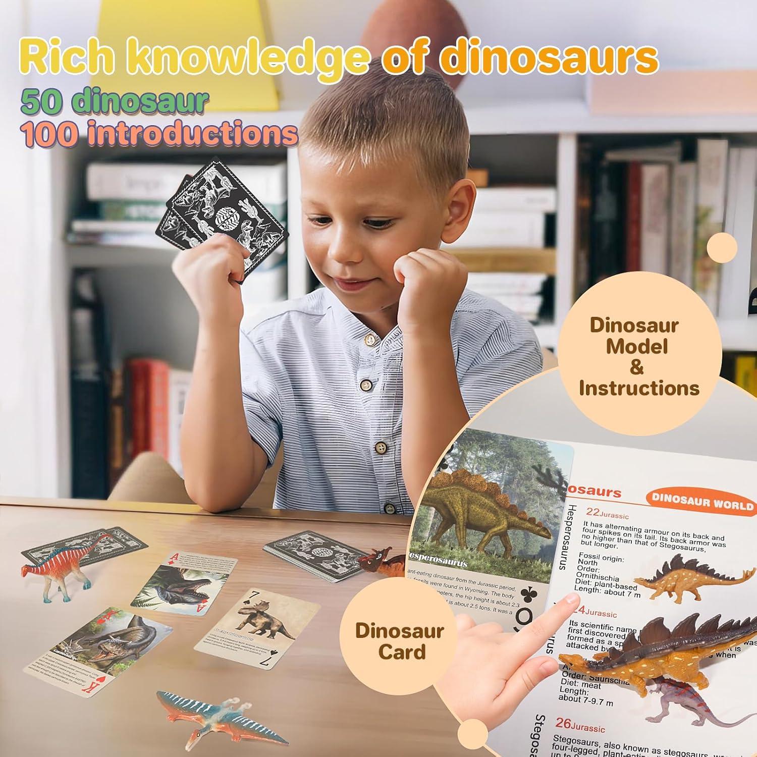 Libro Interactivo de Dinosaurios 50 Figuras y Tarjetas
