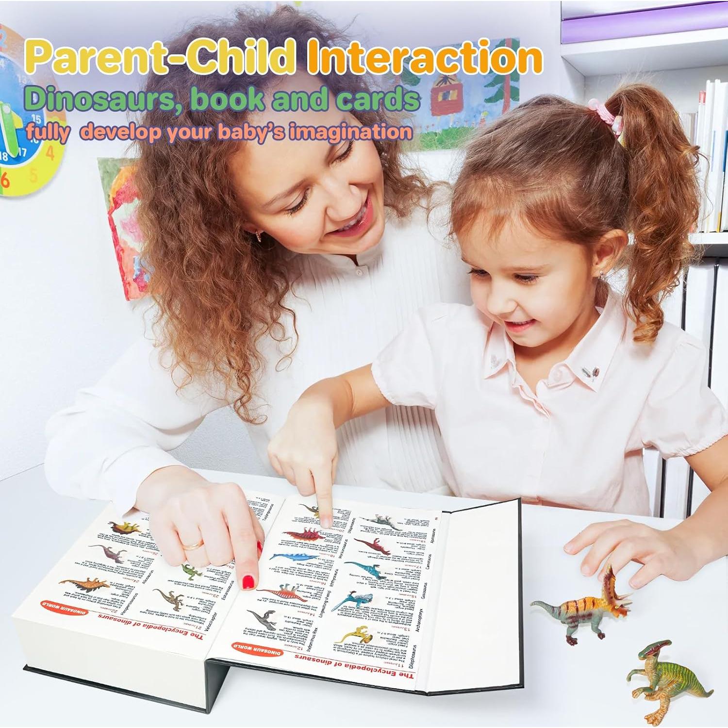 Libro Interactivo de Dinosaurios 50 Figuras y Tarjetas