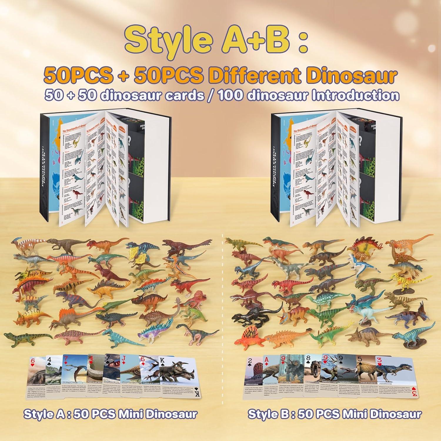 Libro Interactivo de Dinosaurios 50 Figuras y Tarjetas