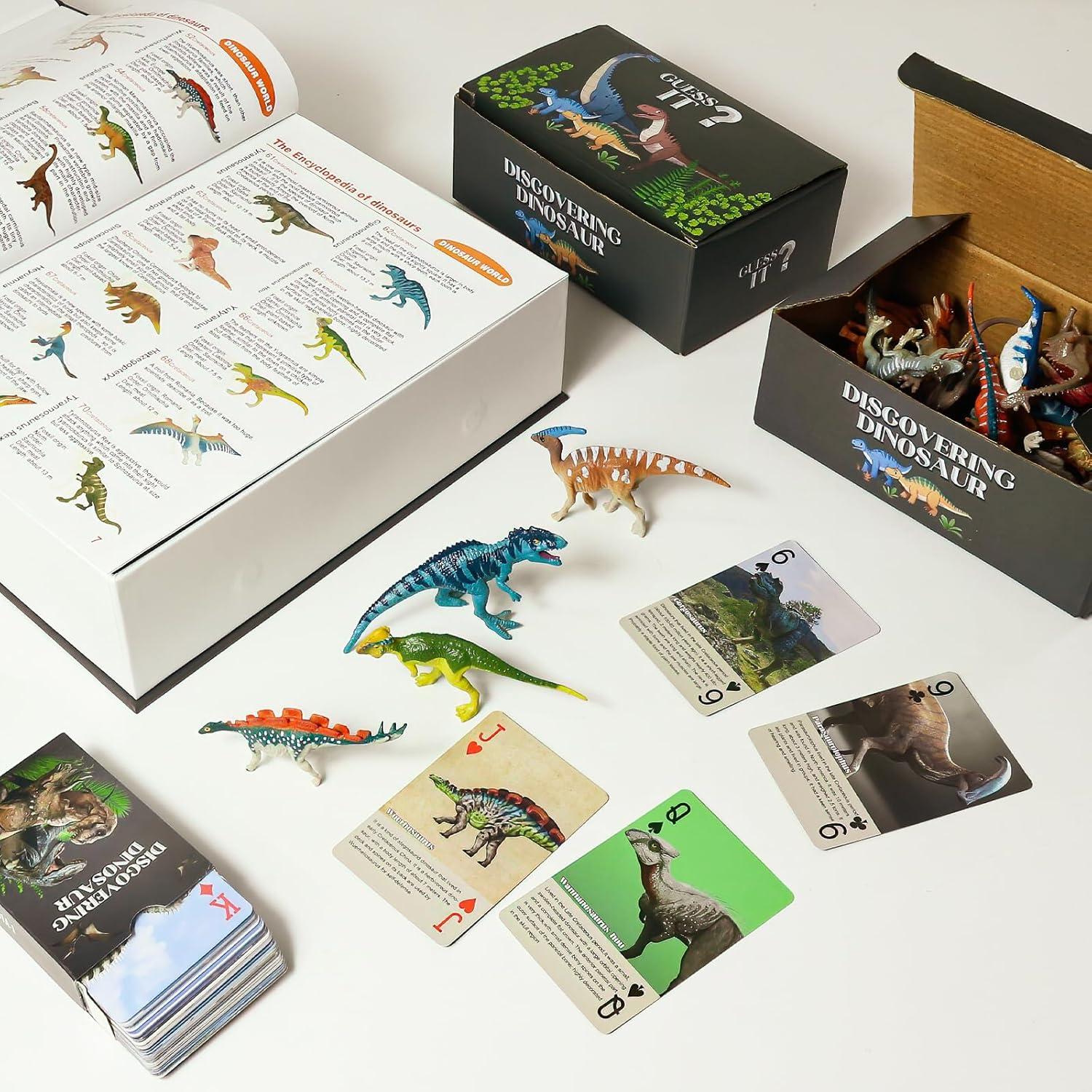 Libro Interactivo de Dinosaurios 50 Figuras y Tarjetas