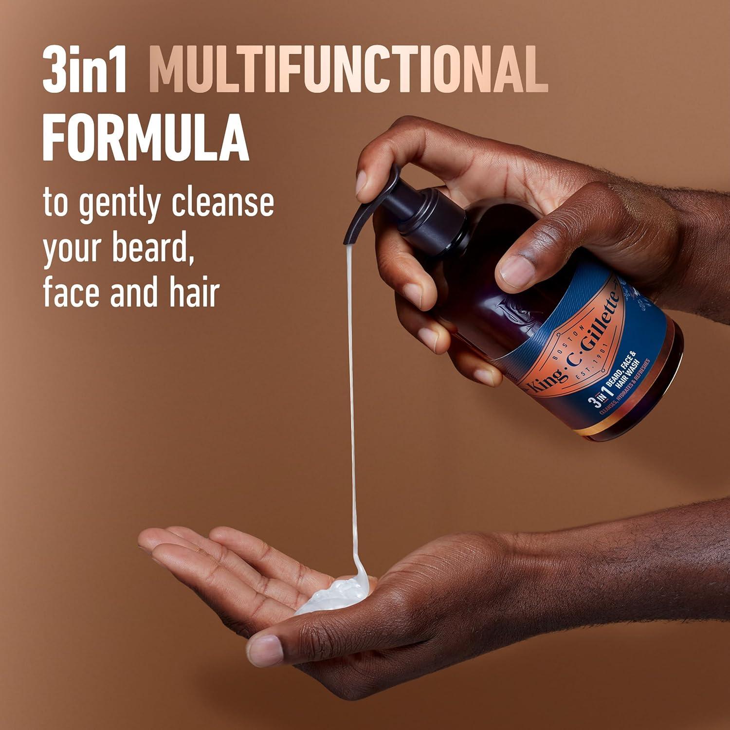 Lavado de Barba y Cara King C. Gillette 311 ml Aceite Argán