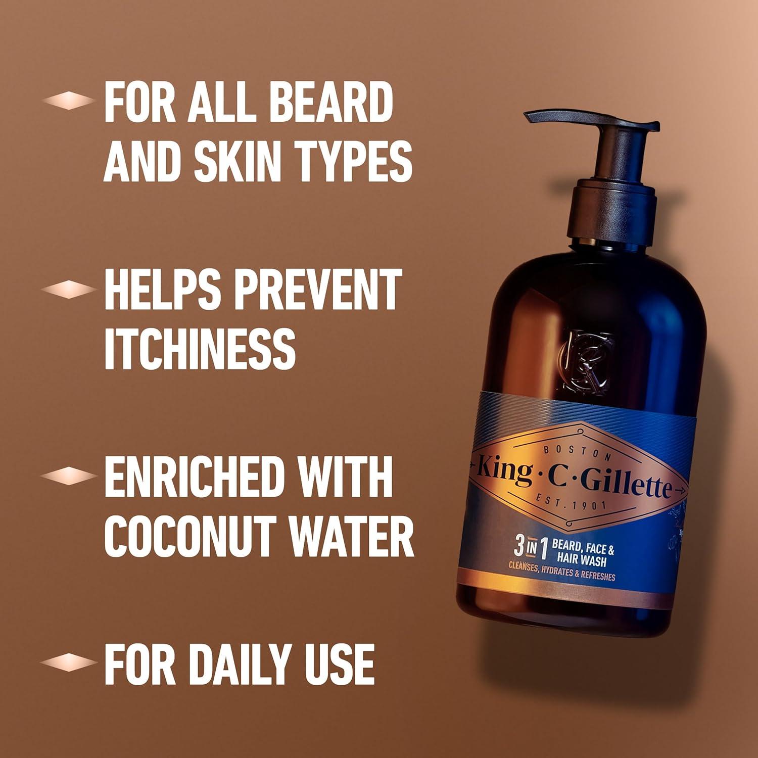 Lavado de Barba y Cara King C. Gillette 311 ml Aceite Argán