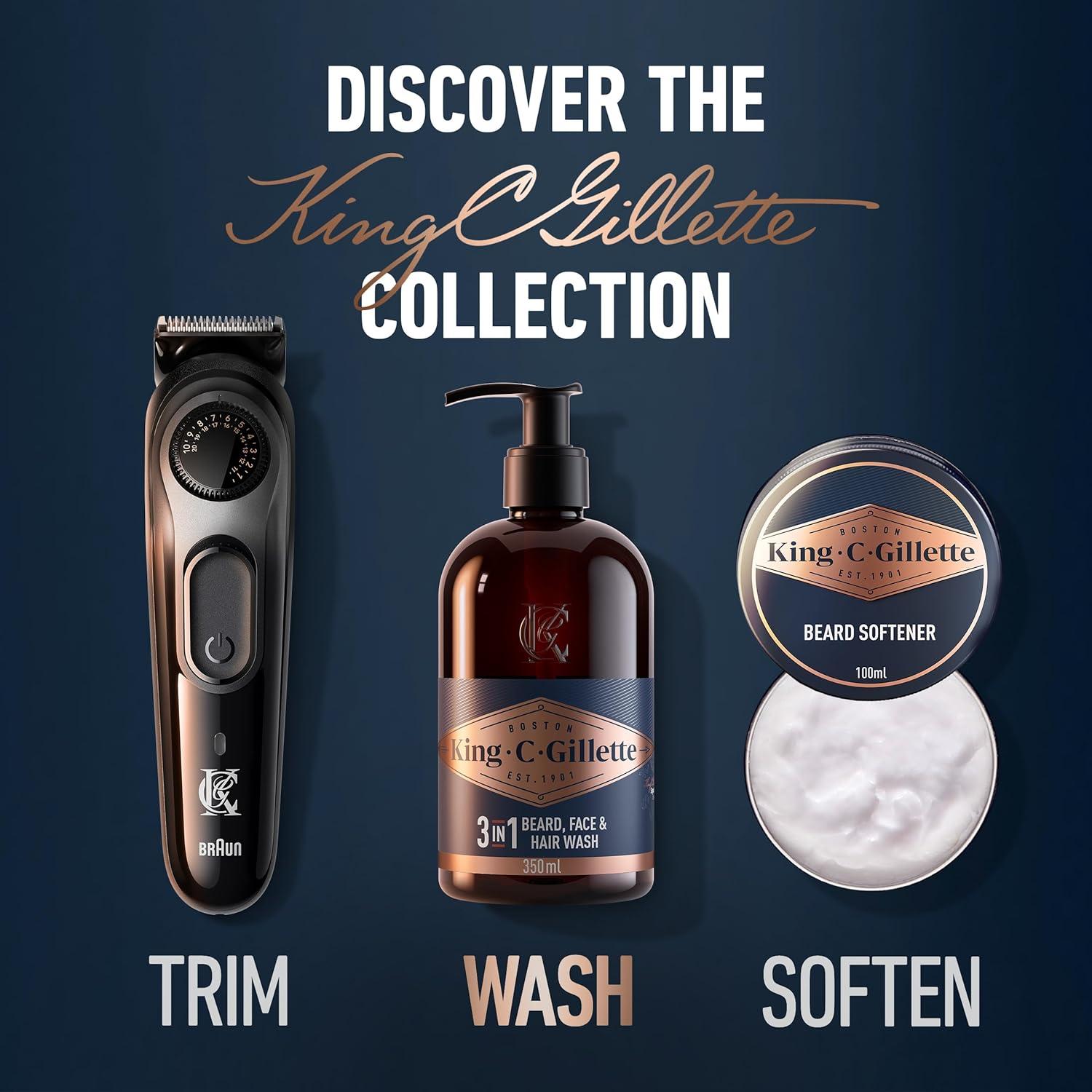 Lavado de Barba y Cara King C. Gillette 311 ml Aceite Argán