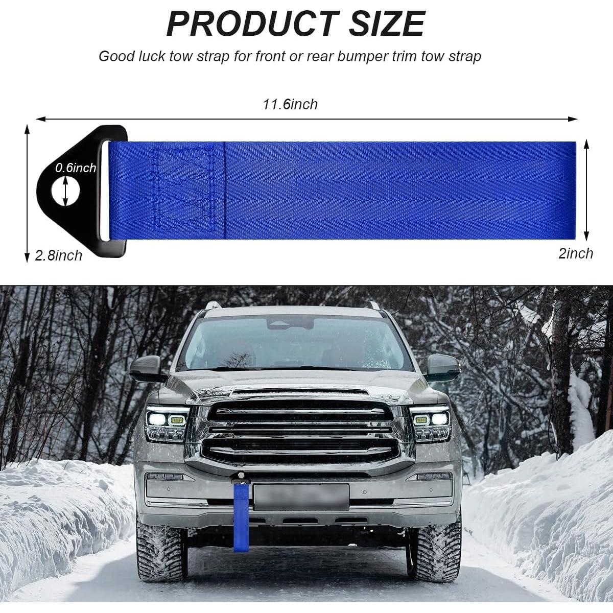 Correa de Remolque Racing YTFRL Nylon Alta Resistencia Azul