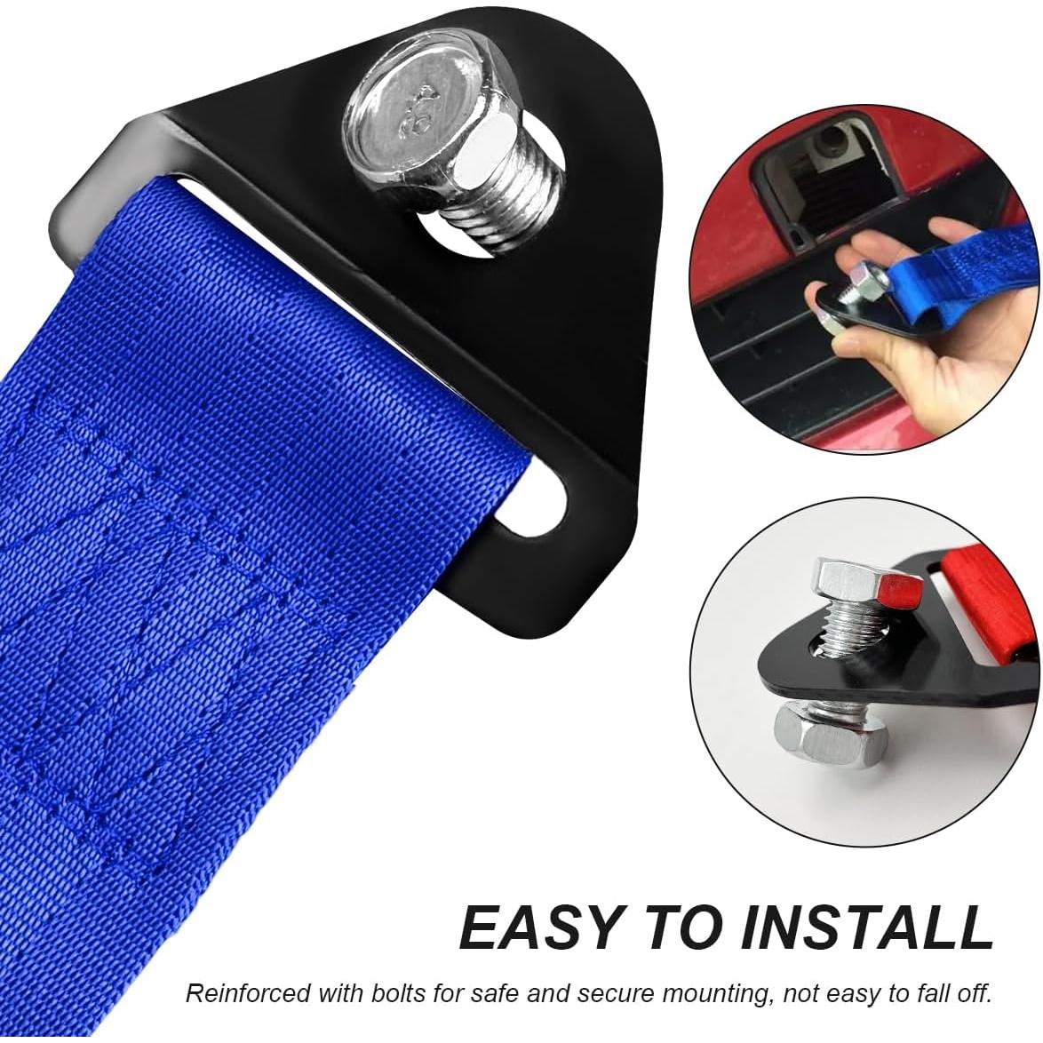 Correa de Remolque Racing YTFRL Nylon Alta Resistencia Azul