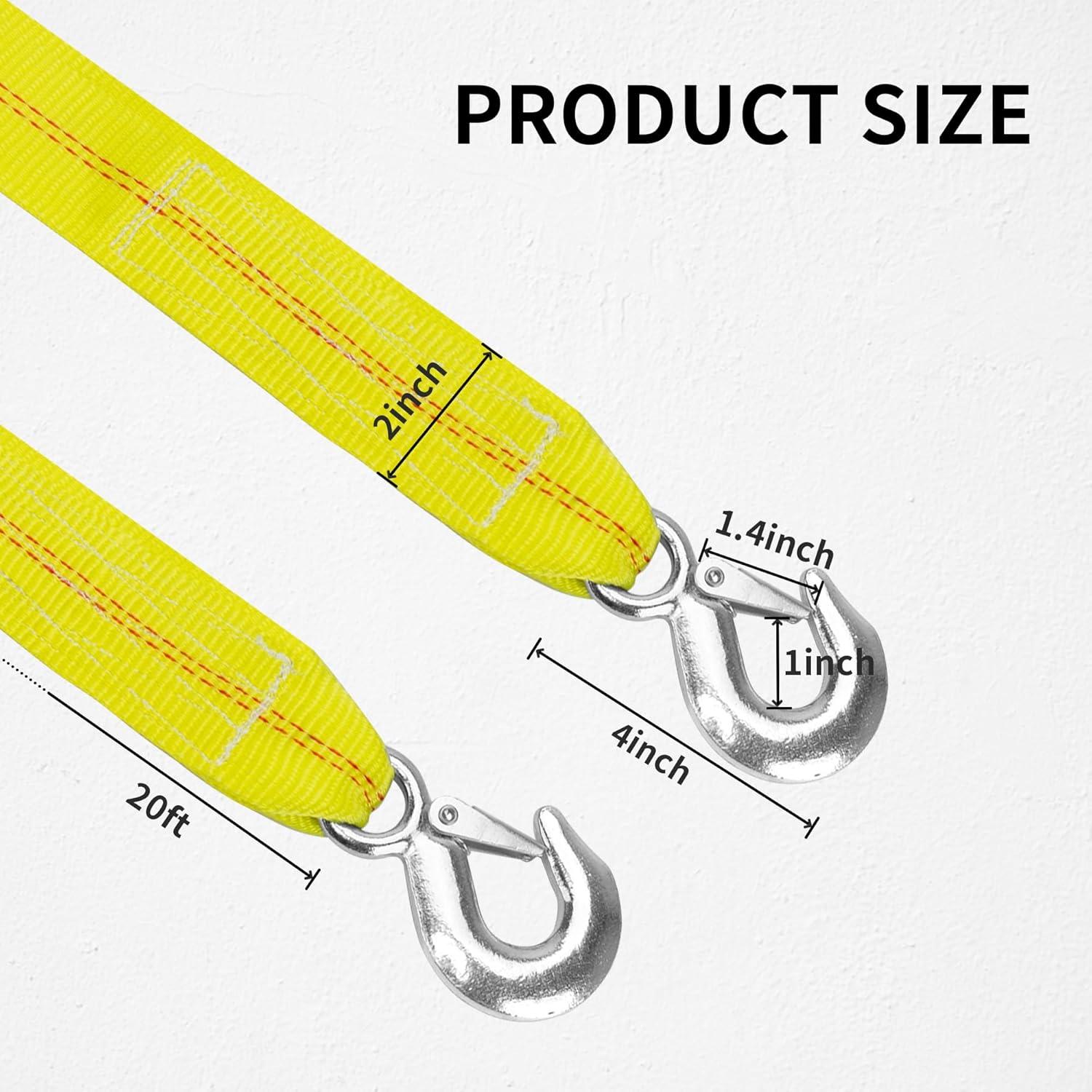 Correa de Remolque Bueake 2" x 6.1m 20,000 lbs Alta Resistencia