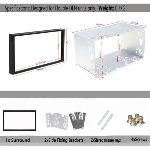 Kit de Instalación Jaula Doble Din Universal Zbark YHTK002