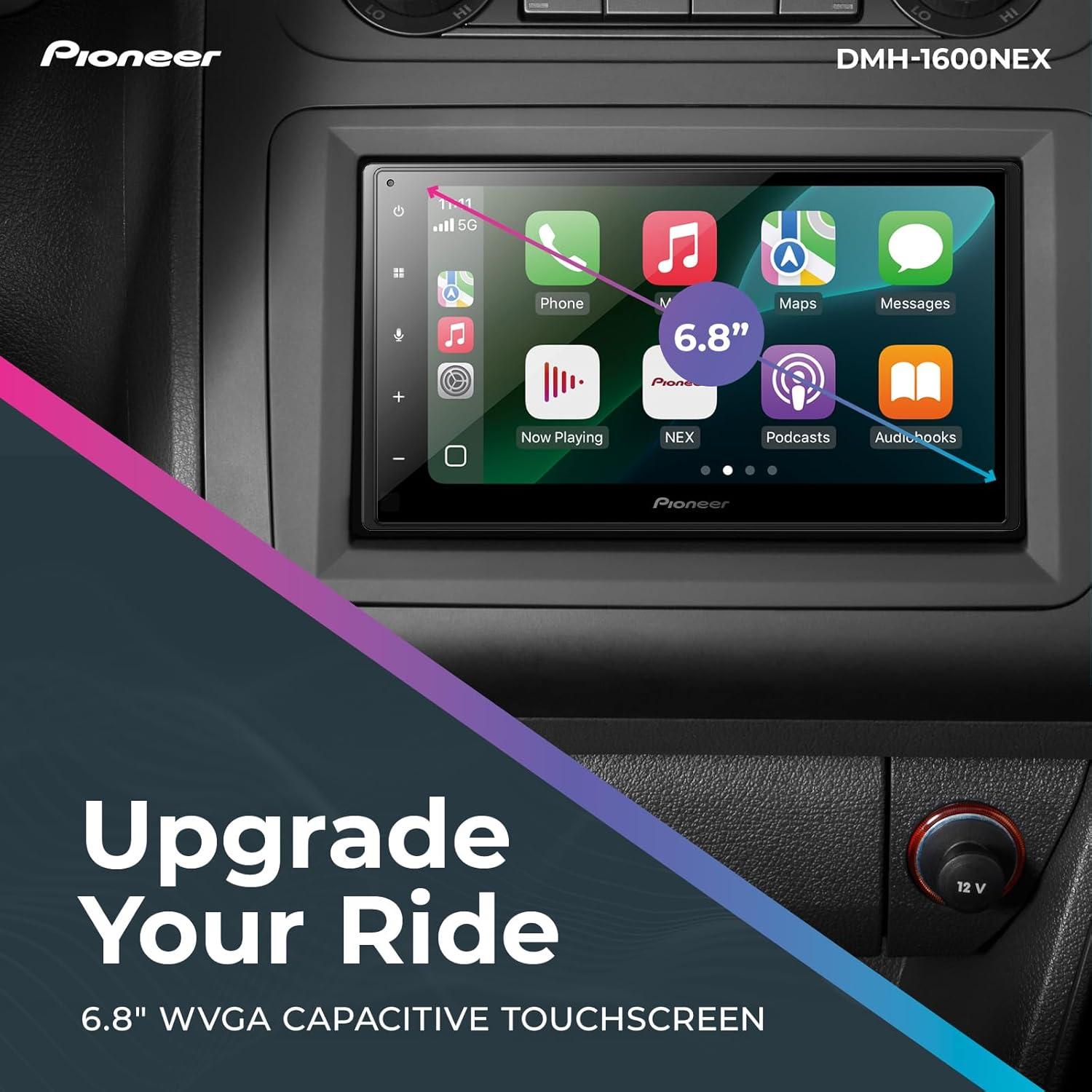 Receptor Multimedia Doble Din Pioneer DMH-1600NEX - 6.8" Bluetooth, Apple CarPlay, Android Auto