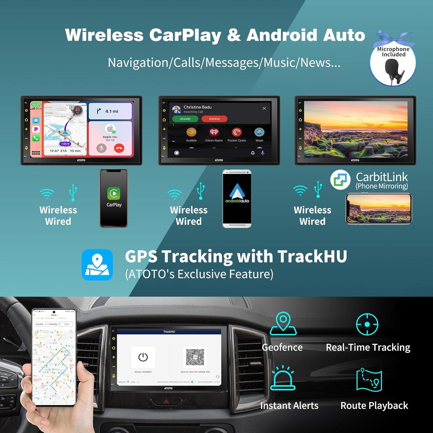 Estéreo de Coche ATOTO S8 Doble Din 7" Android Auto CarPlay