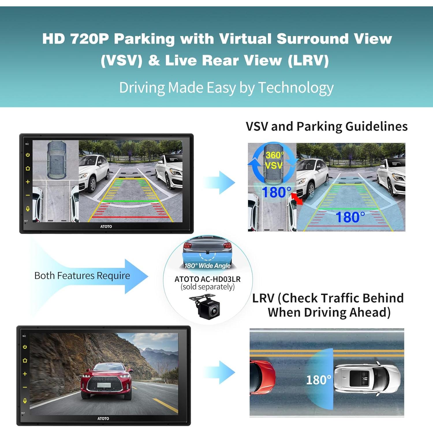 Estéreo de Coche ATOTO S8 Doble Din 7" Android Auto CarPlay