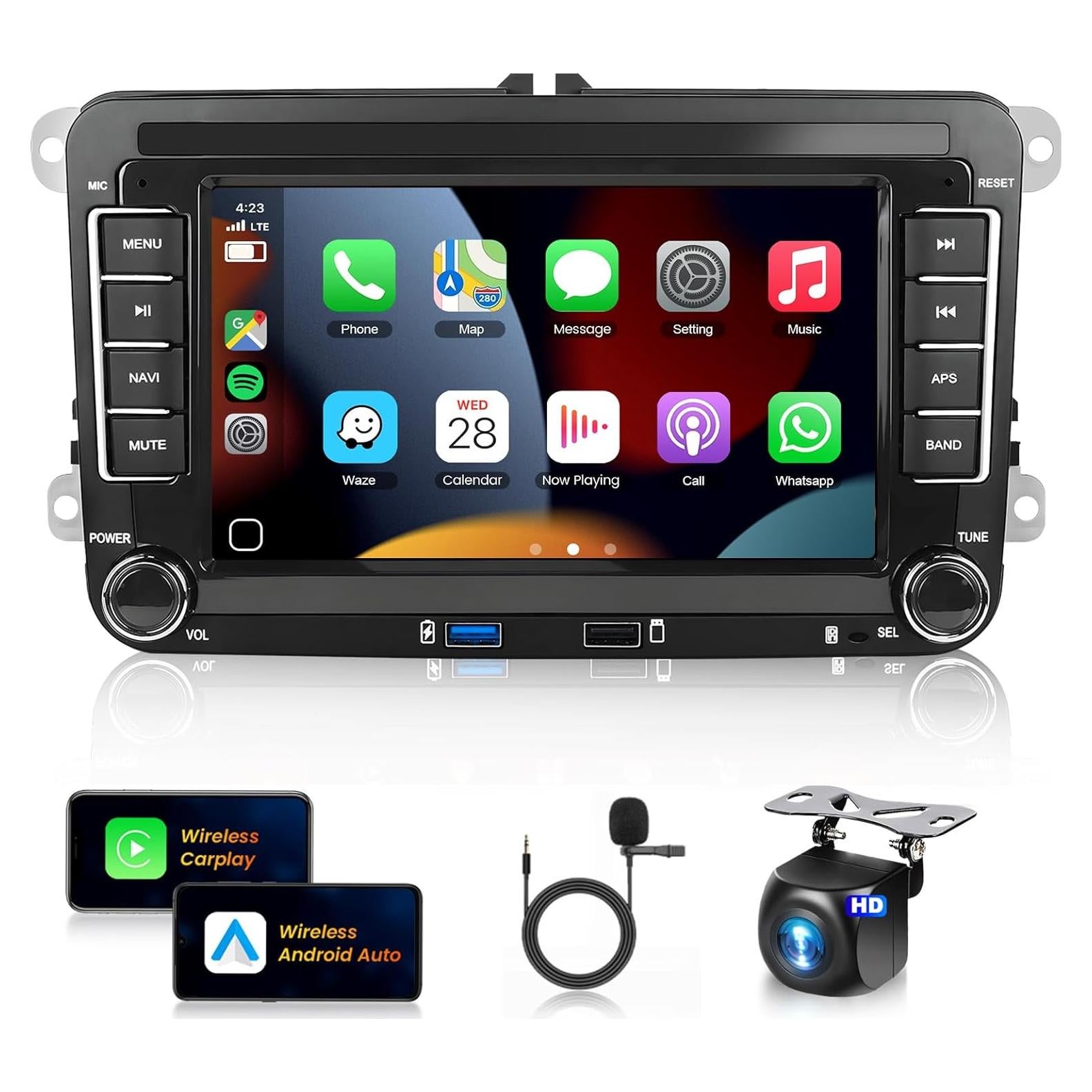 Estéreo de Coche Android 7" 2+64G para VW Jetta Golf Passat