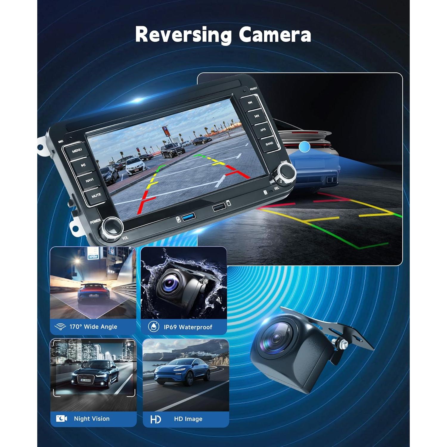 Estéreo de Coche Android 7" 2+64G para VW Jetta Golf Passat