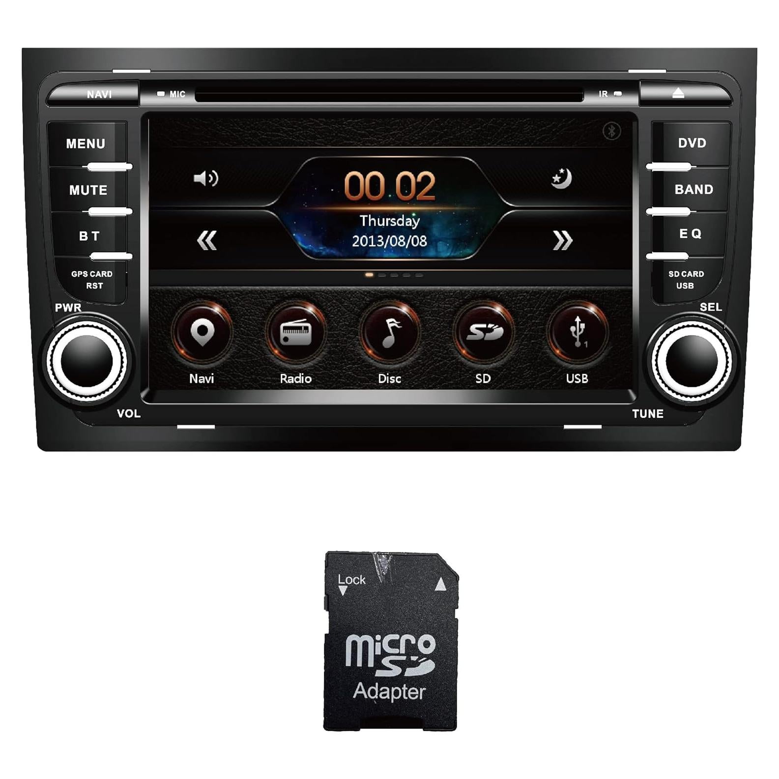 Estéreo de Coche Amaseaudio WinCE 2 Din para Audi A4/S4/RS4