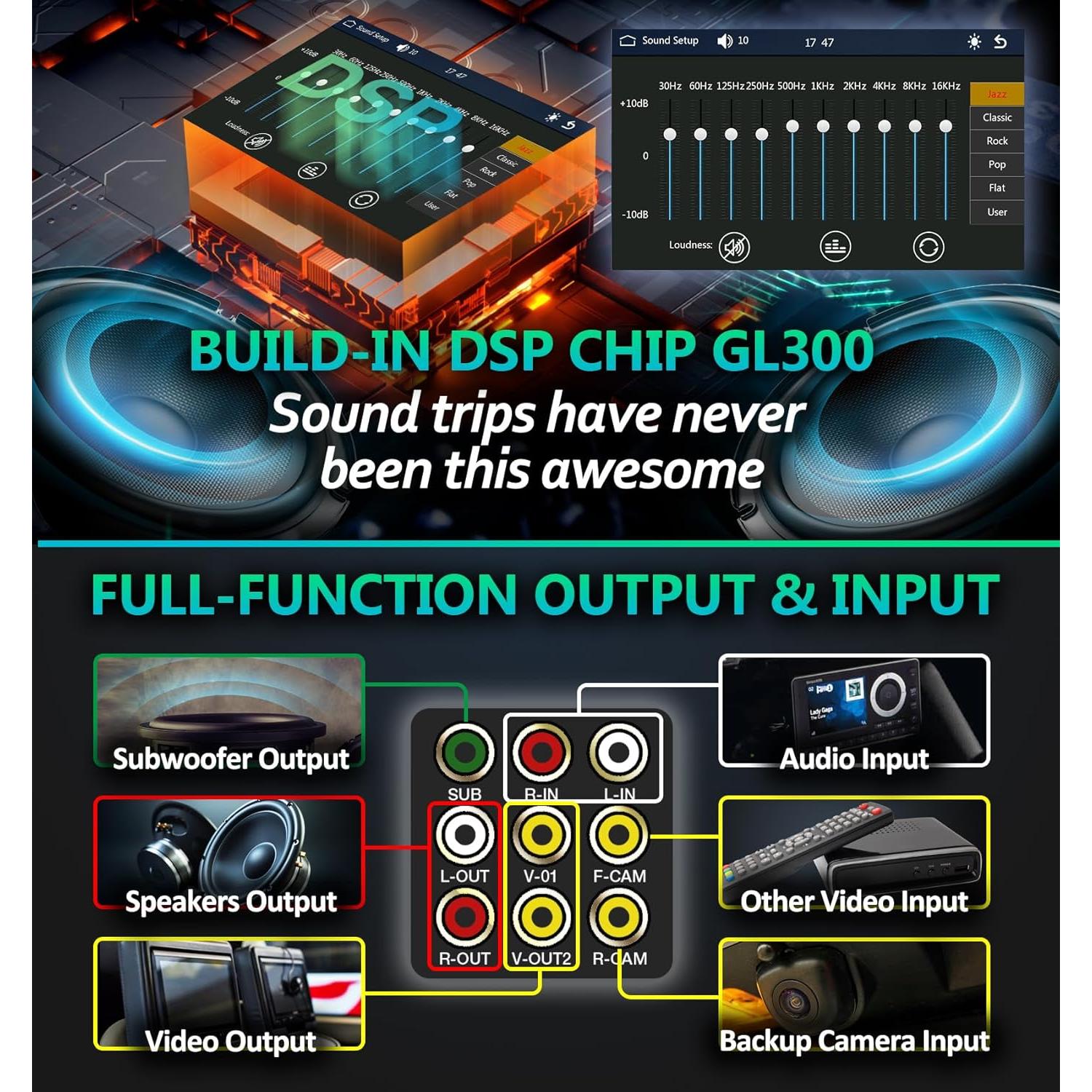 Estéreo de Coche Doble Din Corehan 7" Bluetooth CarPlay Android Auto