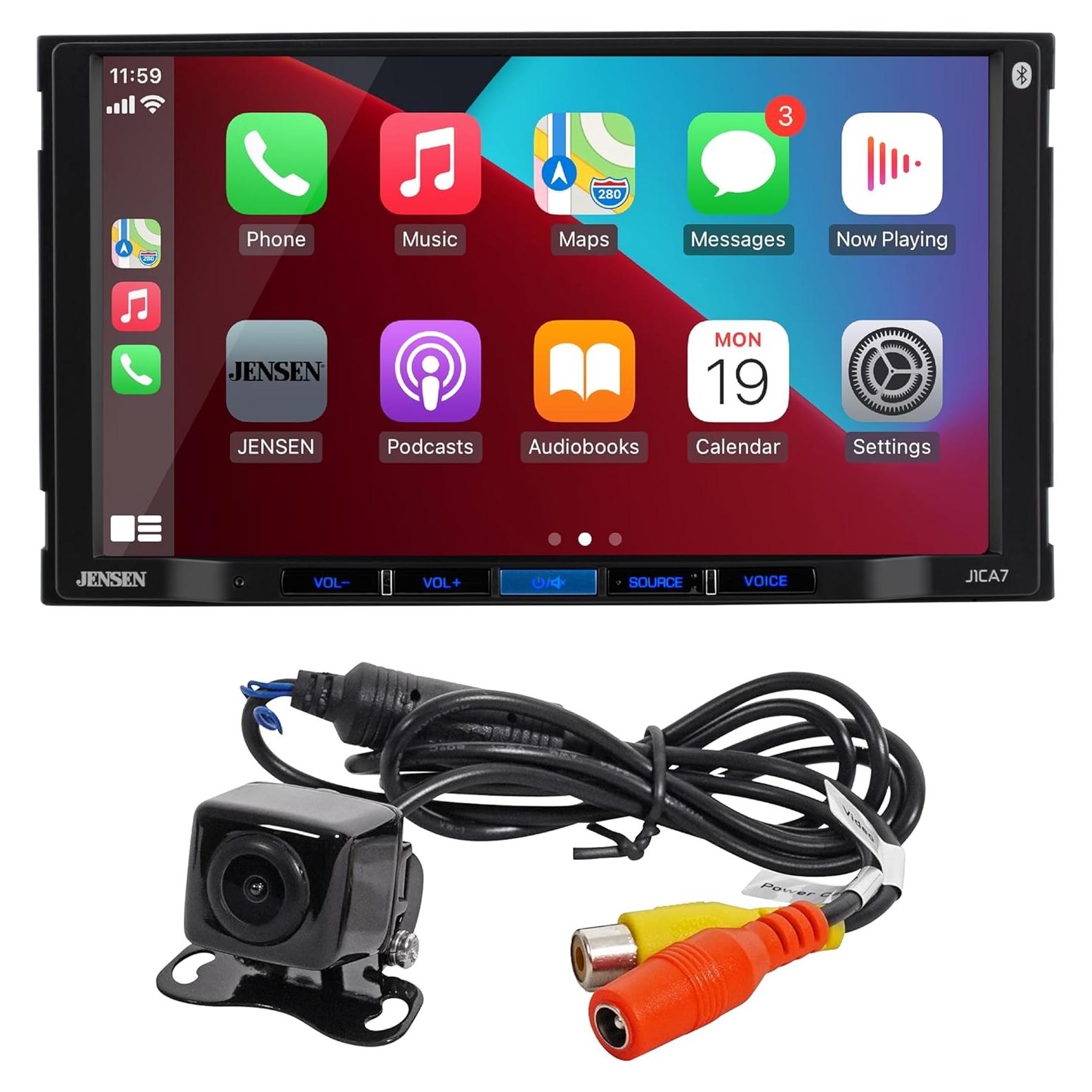 Estéreo de Coche Jensen J1CA7 7" Pantalla Táctil + Cámara