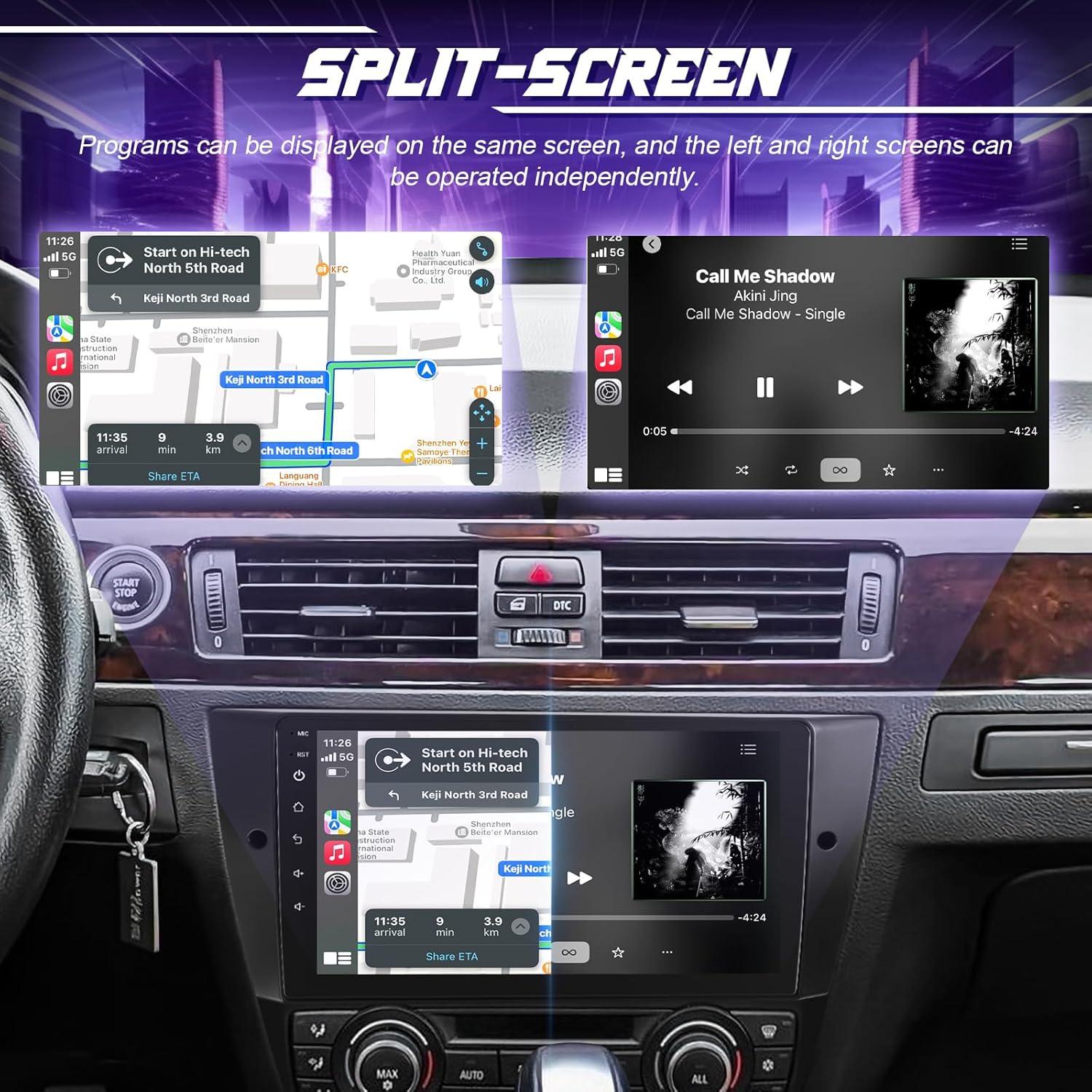 Estéreo de Coche Leadfan para BMW 3 Series E90 E91 E92 2005-2011 9"